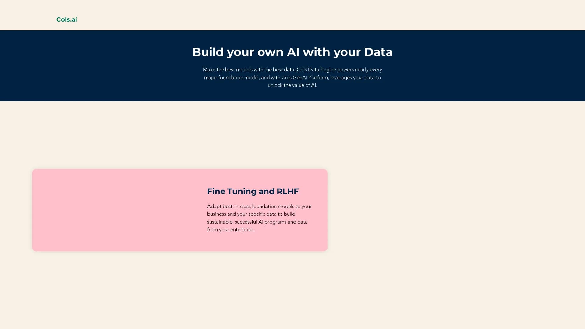 cols-ai homepage