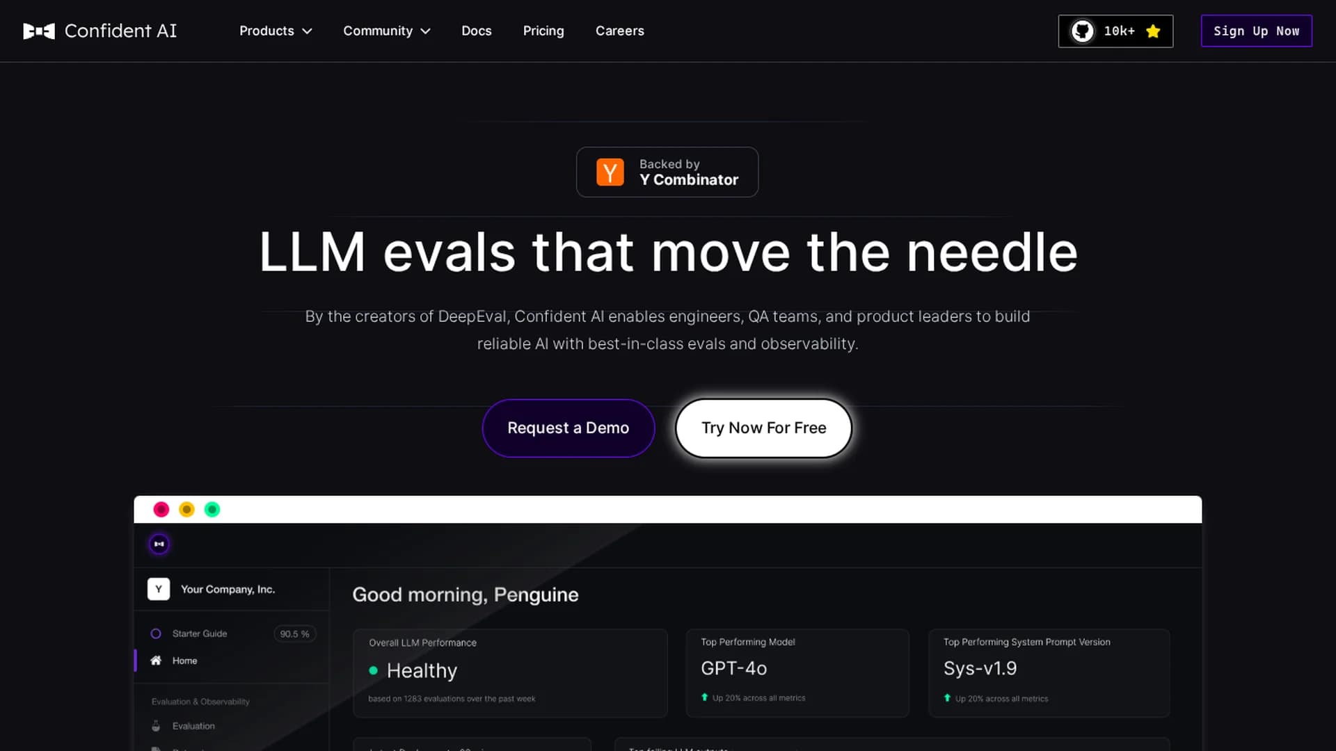 confident-ai homepage