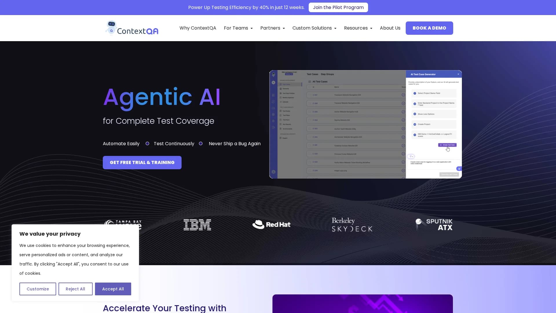 contextqa-2-0 homepage