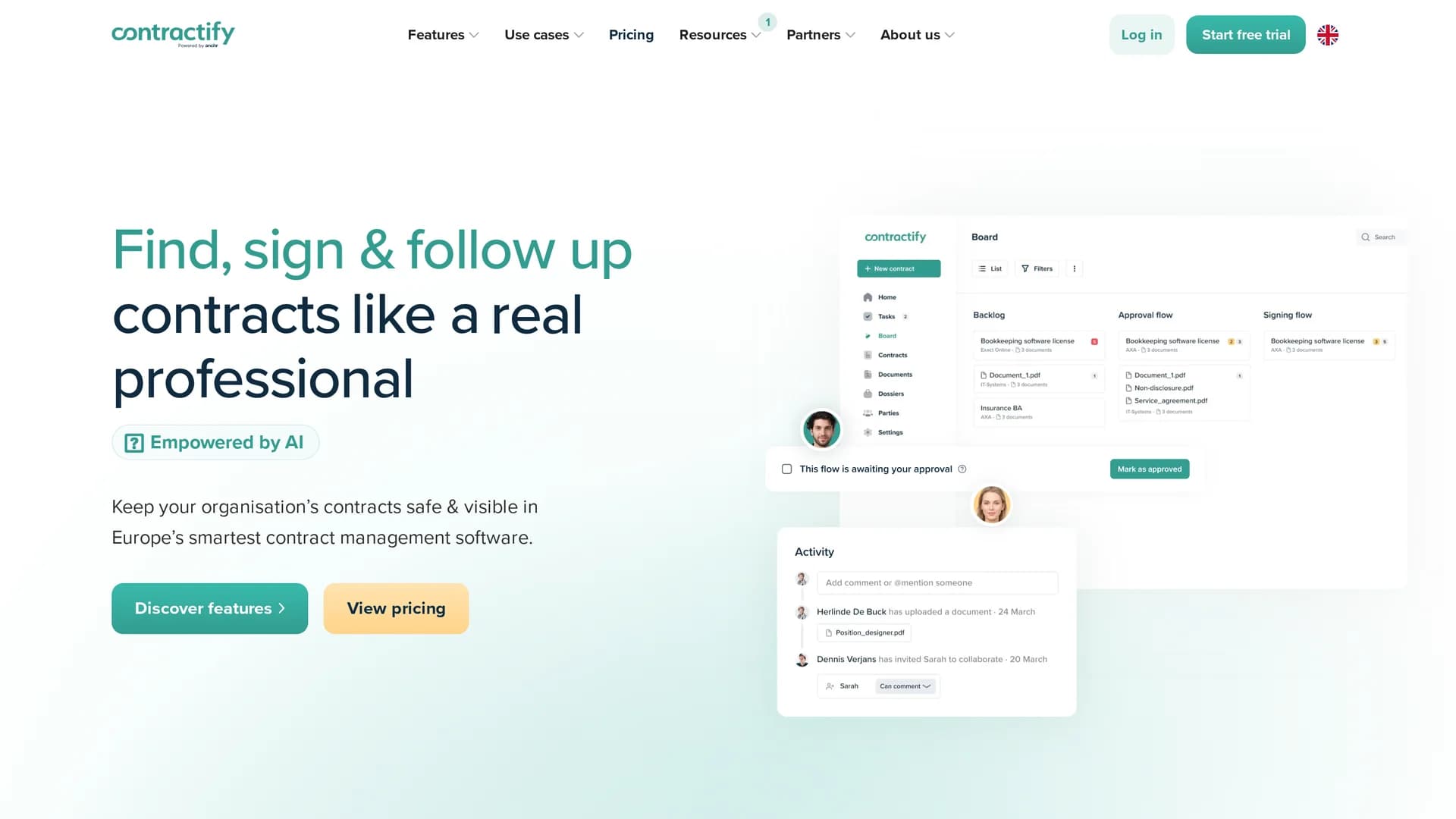 contractify homepage
