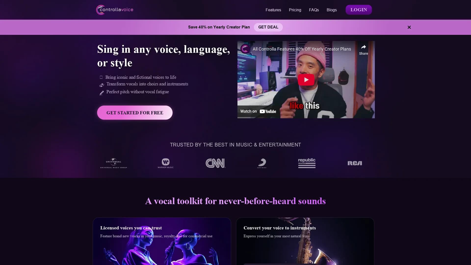 controlla-voice homepage