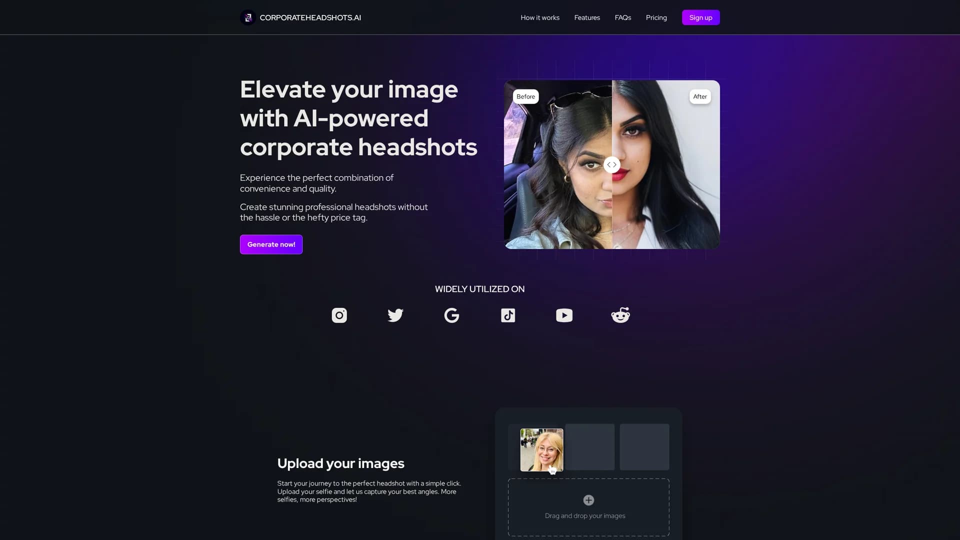 corporate-headshots-ai homepage