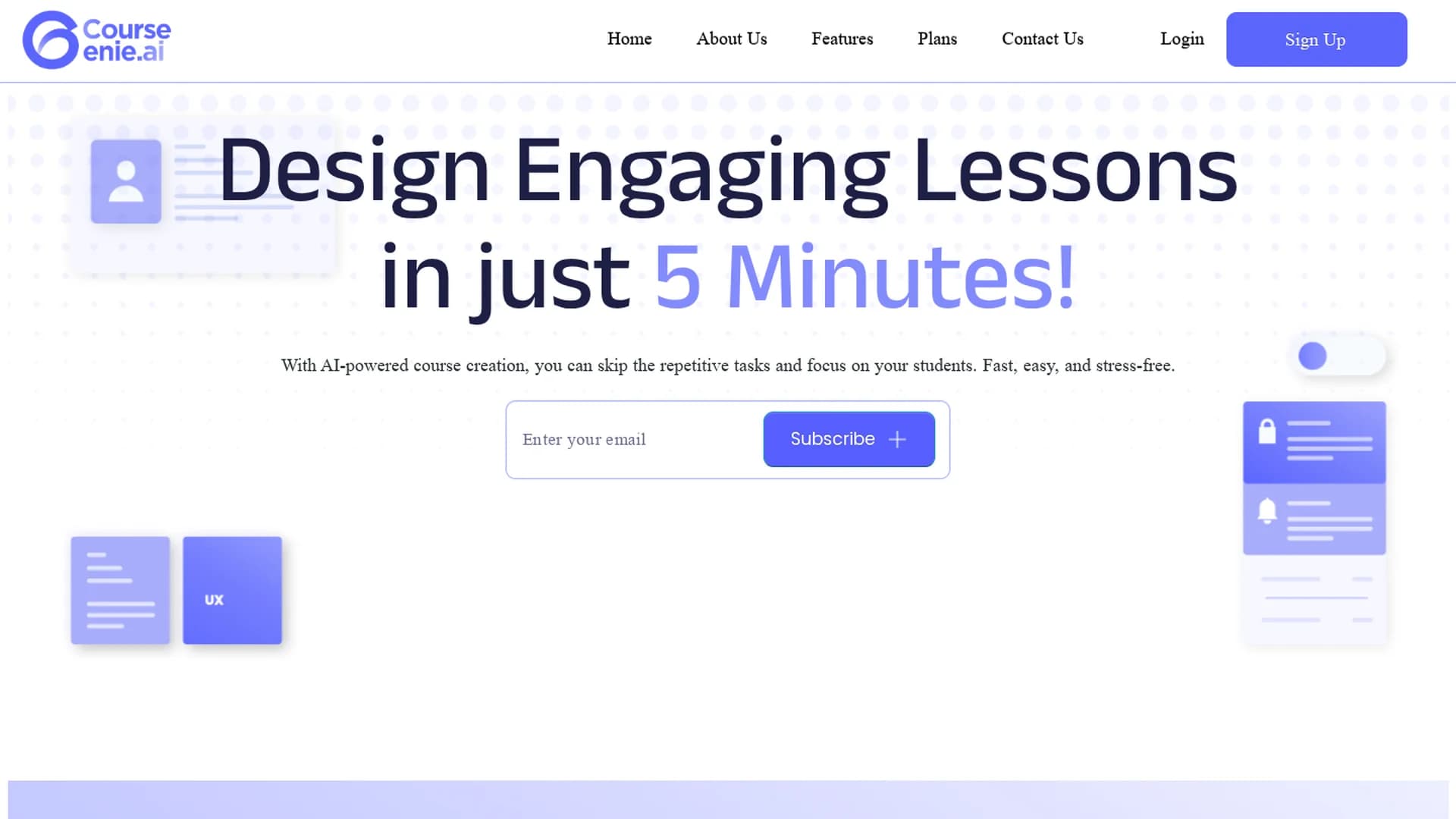 coursegenie homepage