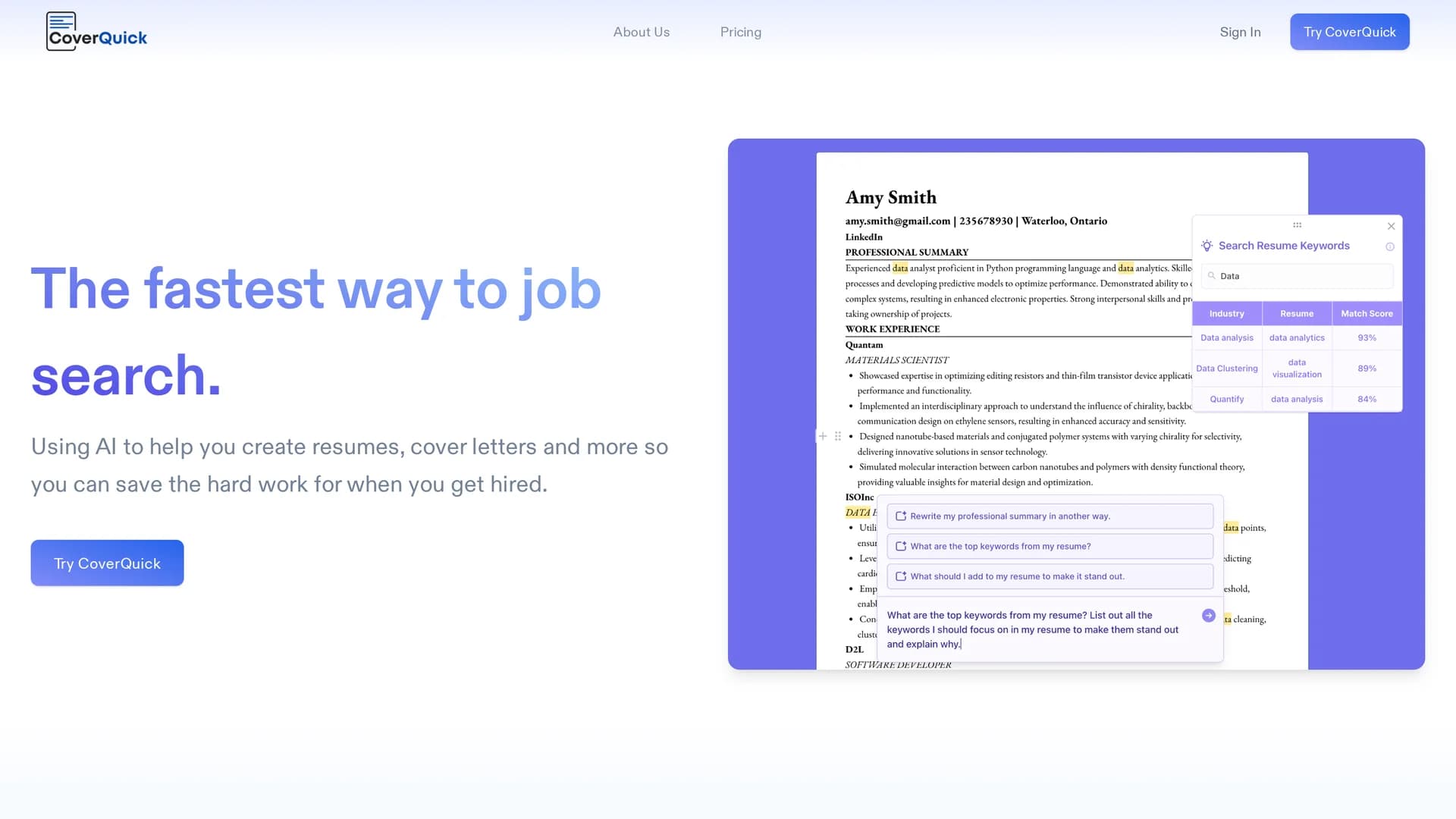 coverquick homepage