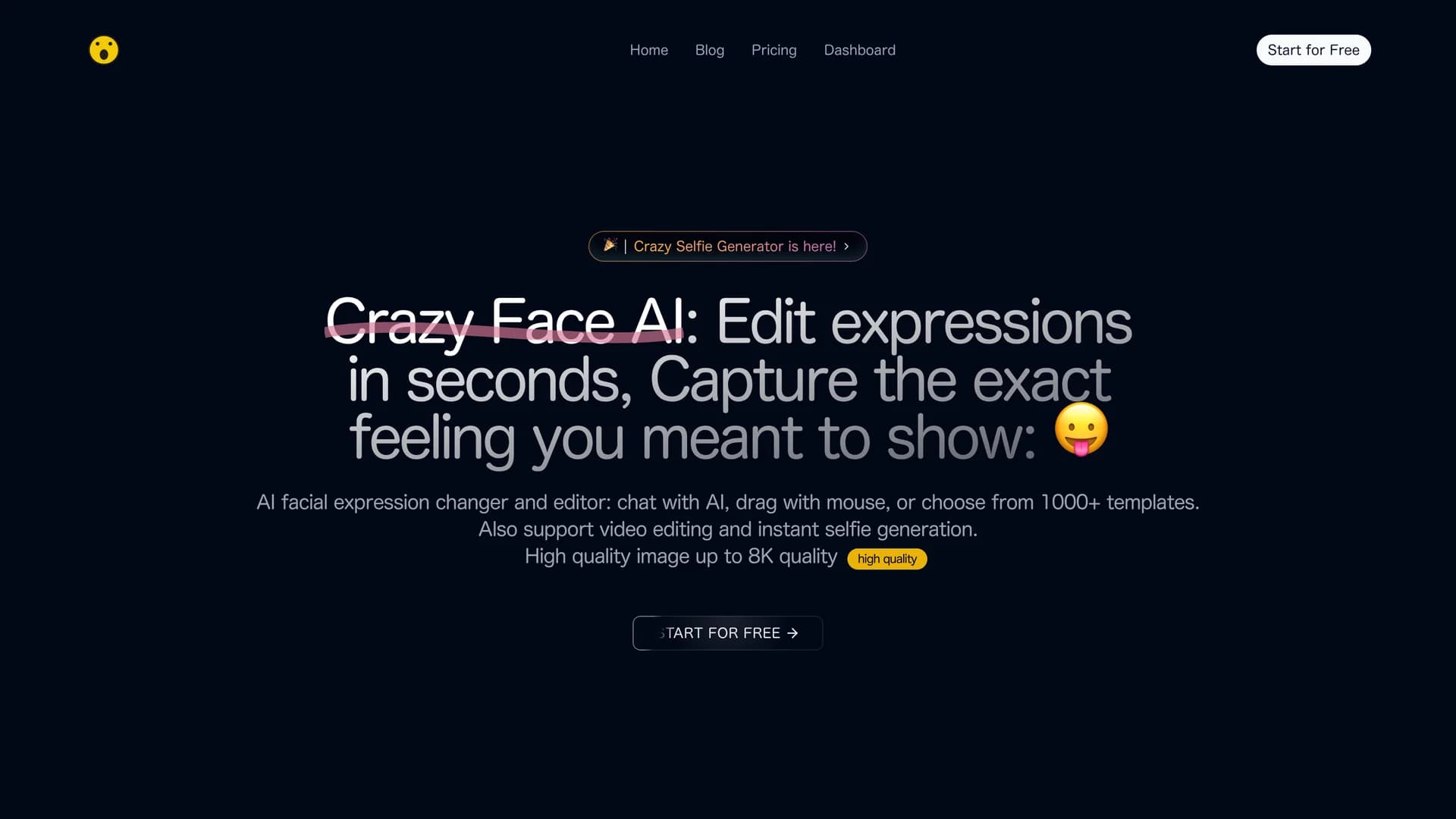 crazyface homepage