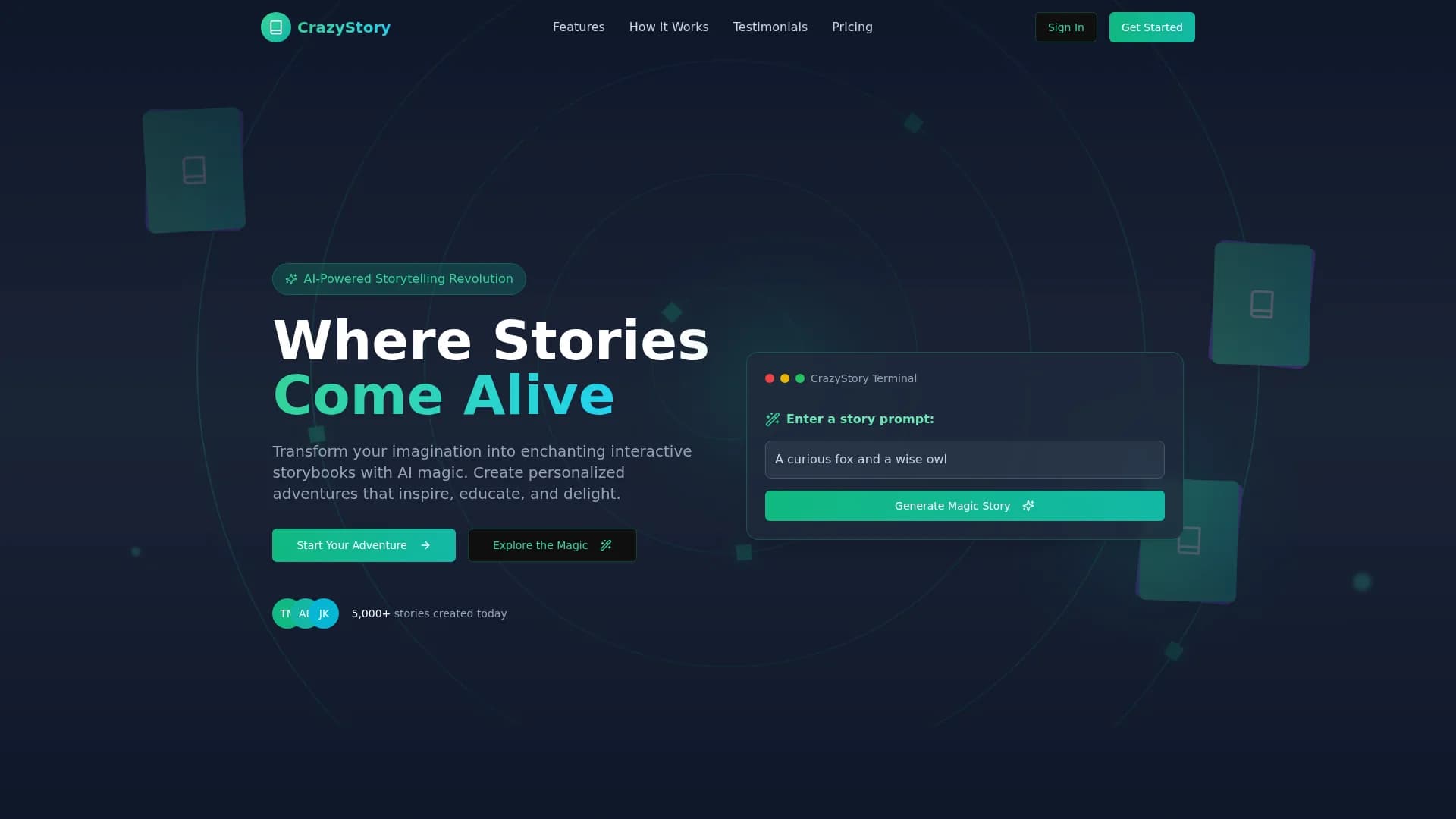 crazystory homepage