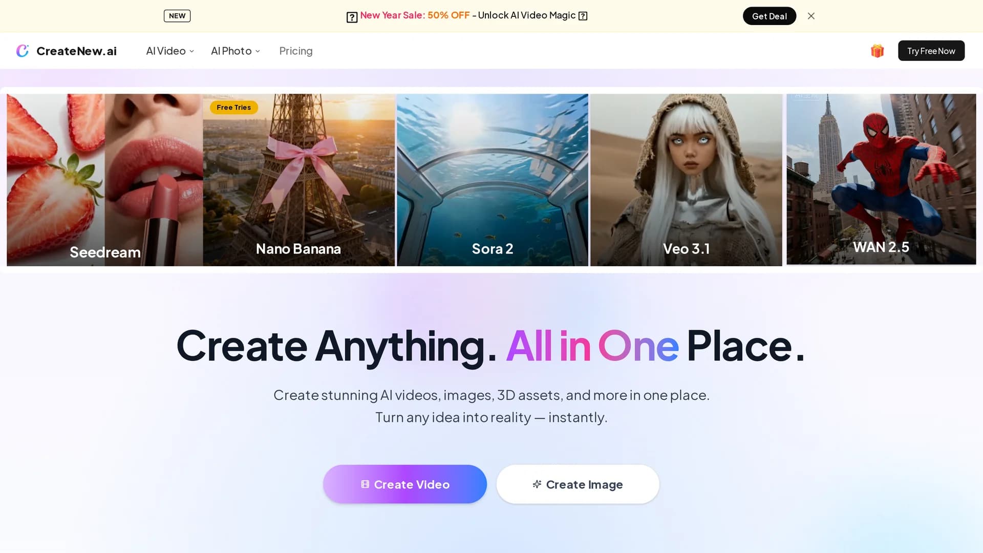 createnew-ai homepage