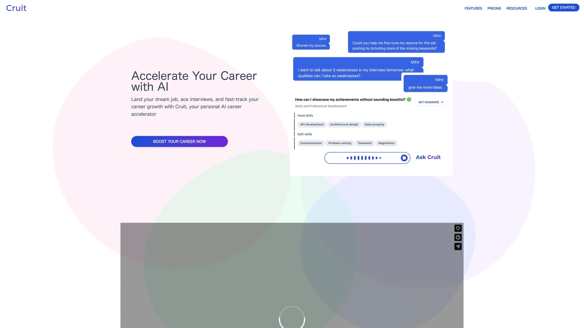 cruit homepage
