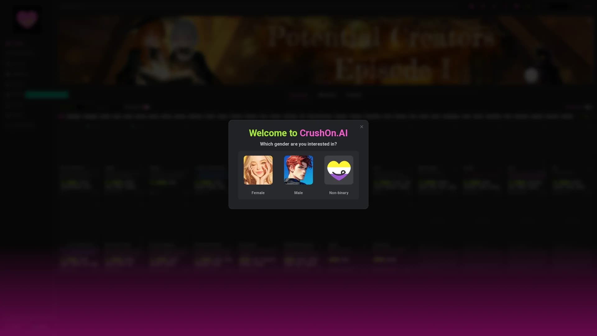 crushon-ai homepage