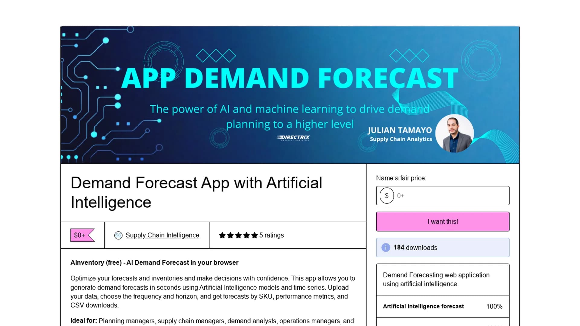 demand-forecast homepage