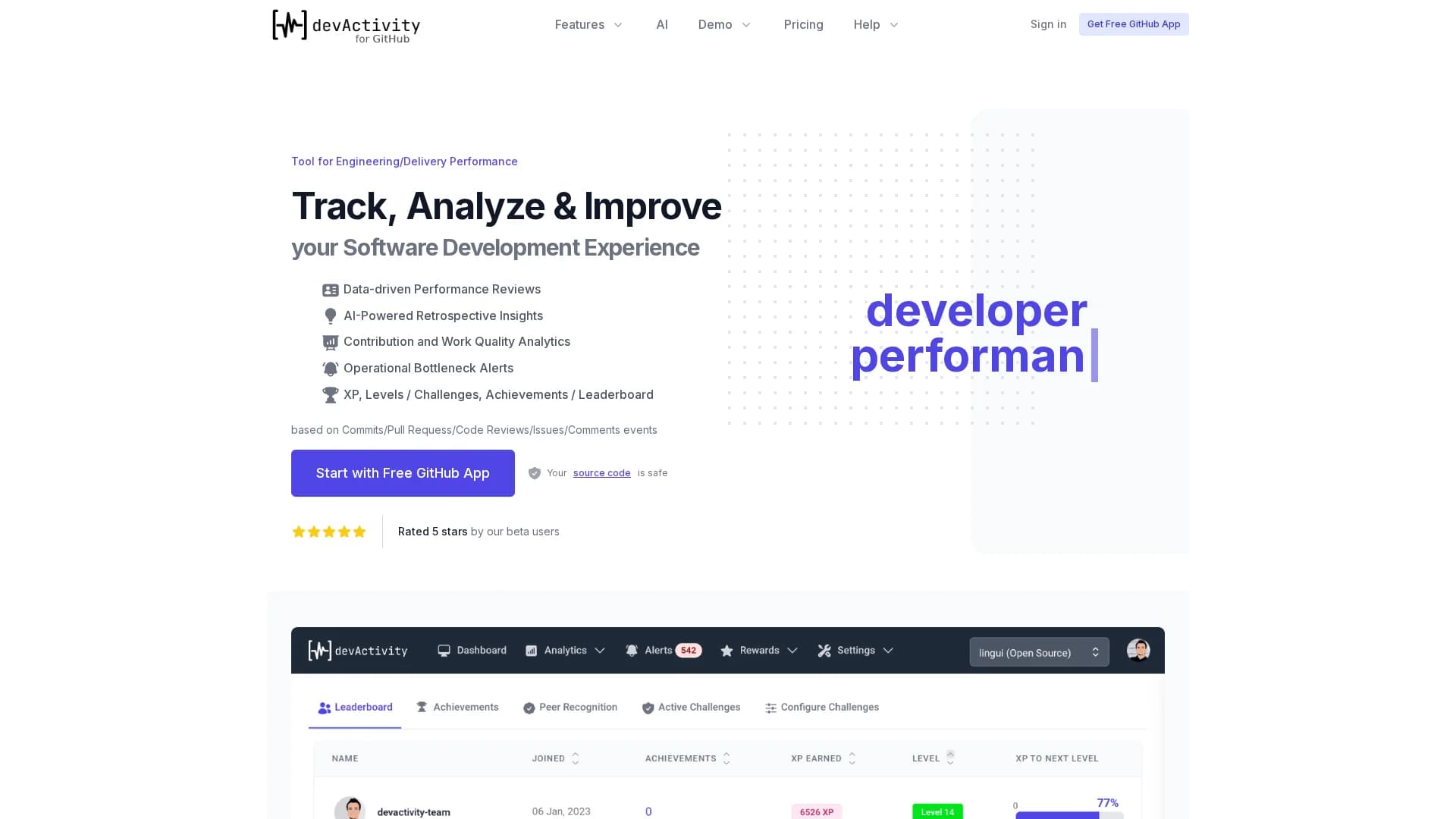 devactivity homepage