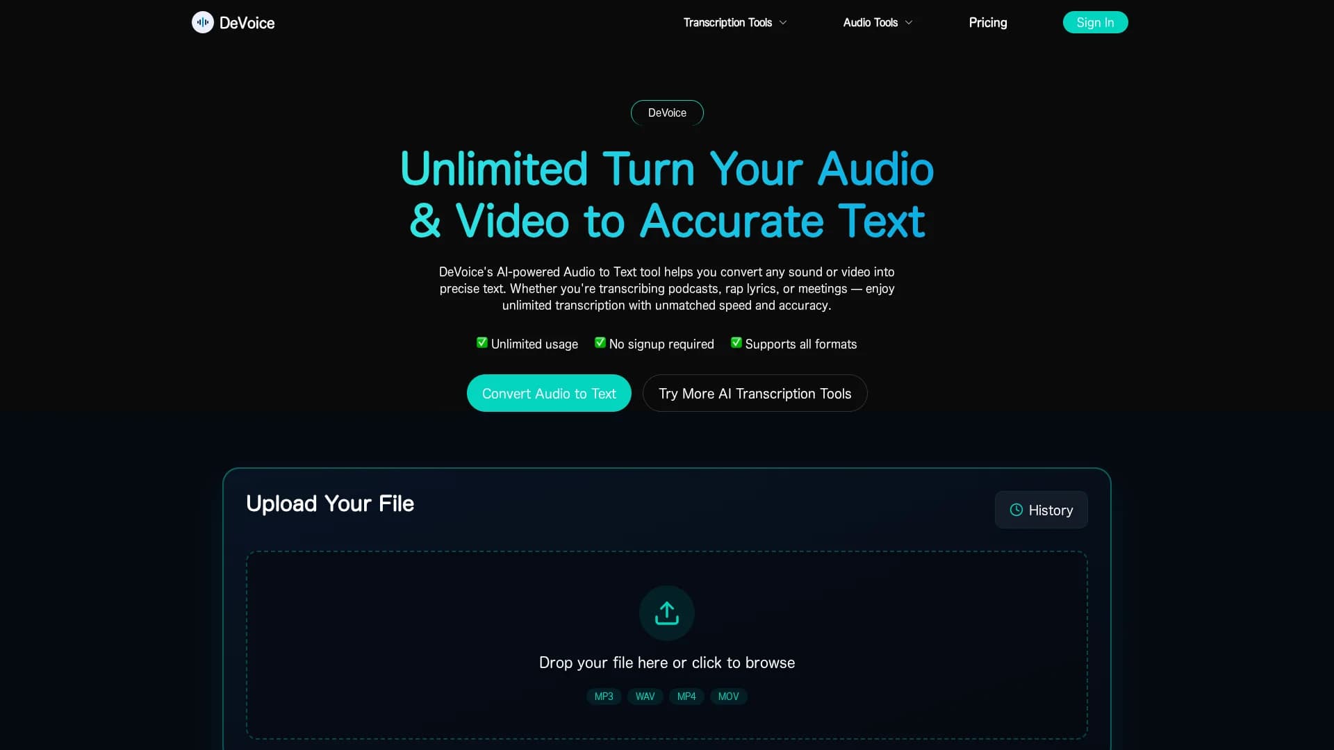 devoice homepage