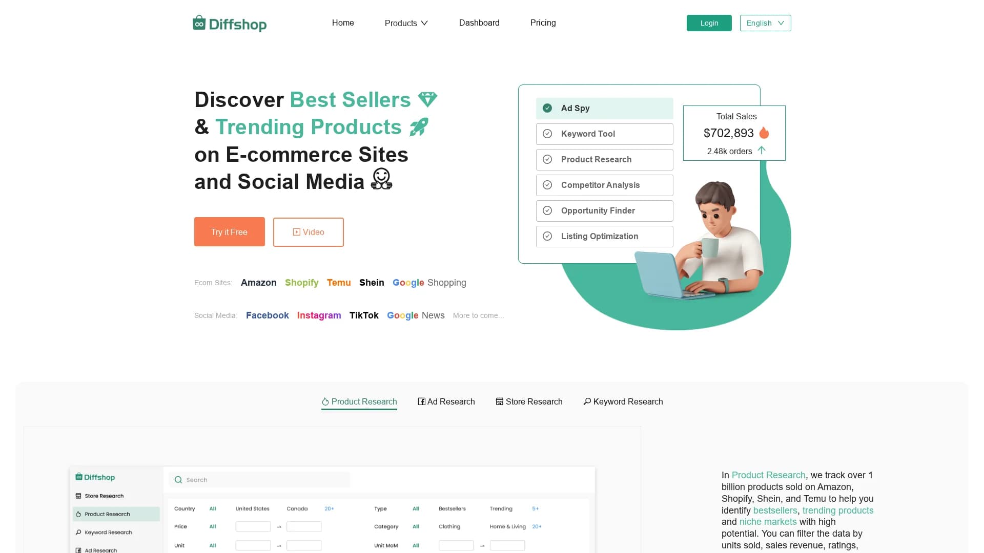 diffshop homepage
