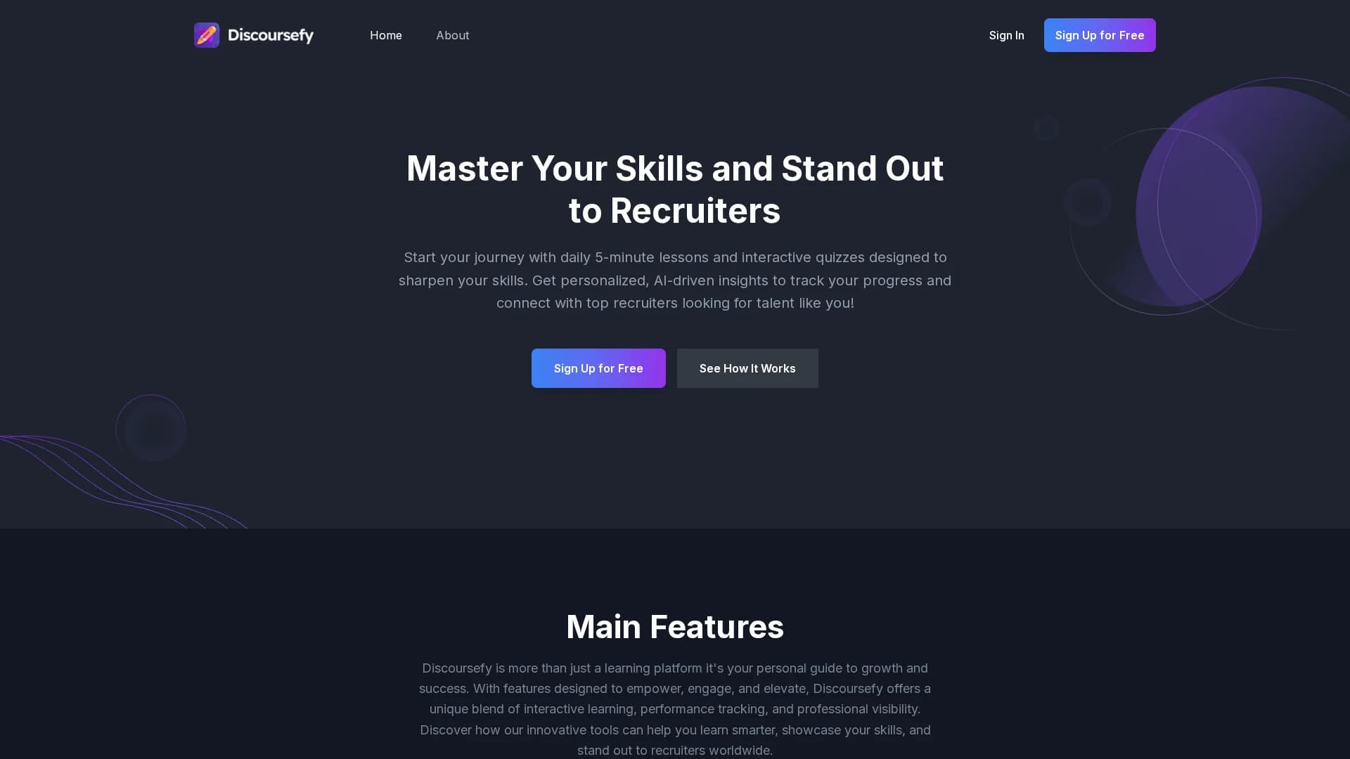 discoursefy homepage