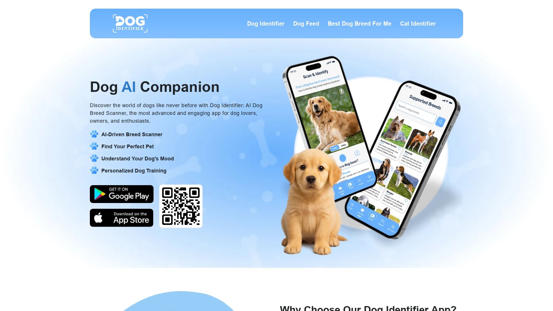 dog-identifier-ai homepage