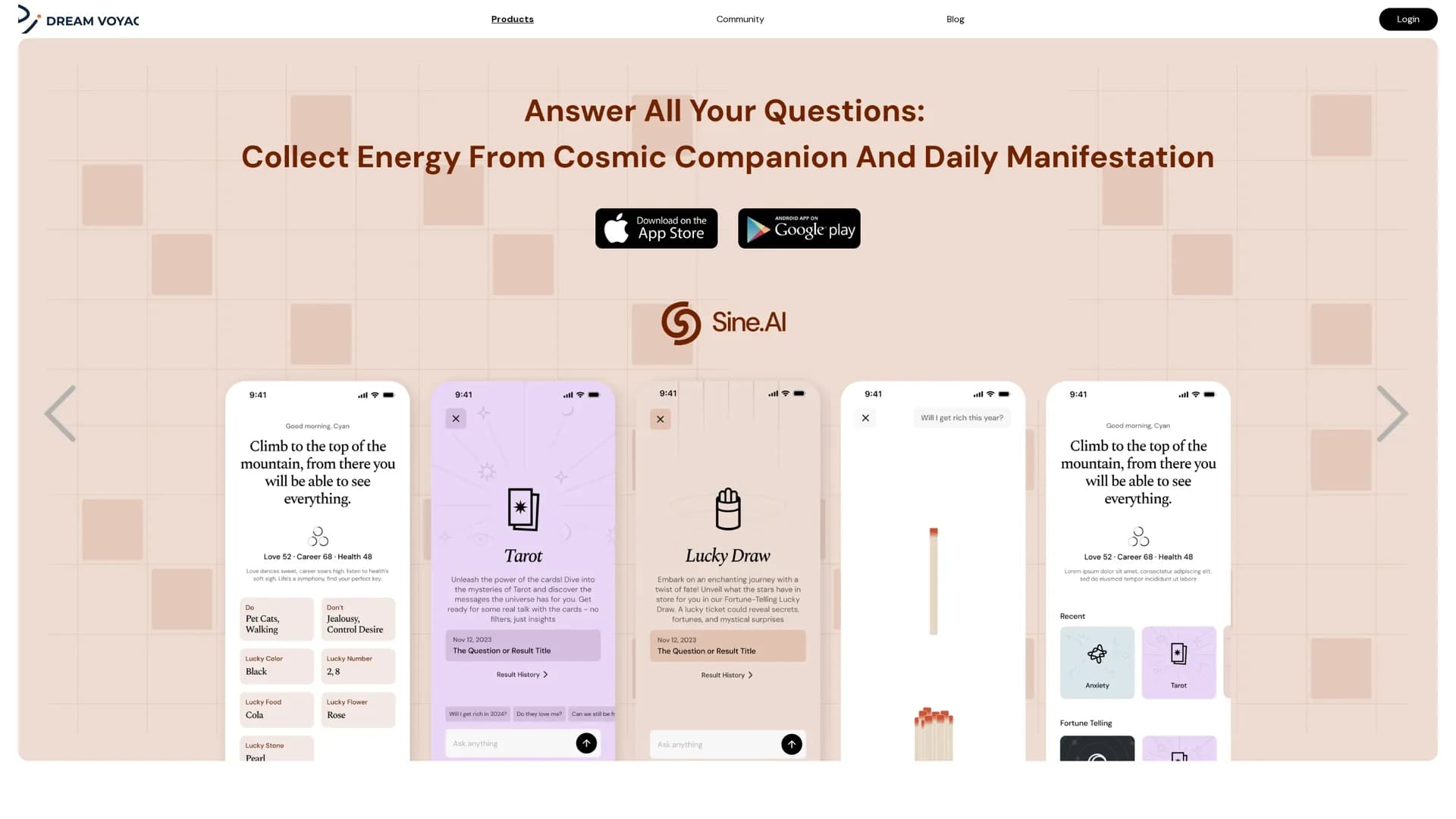 dreamore-ai homepage