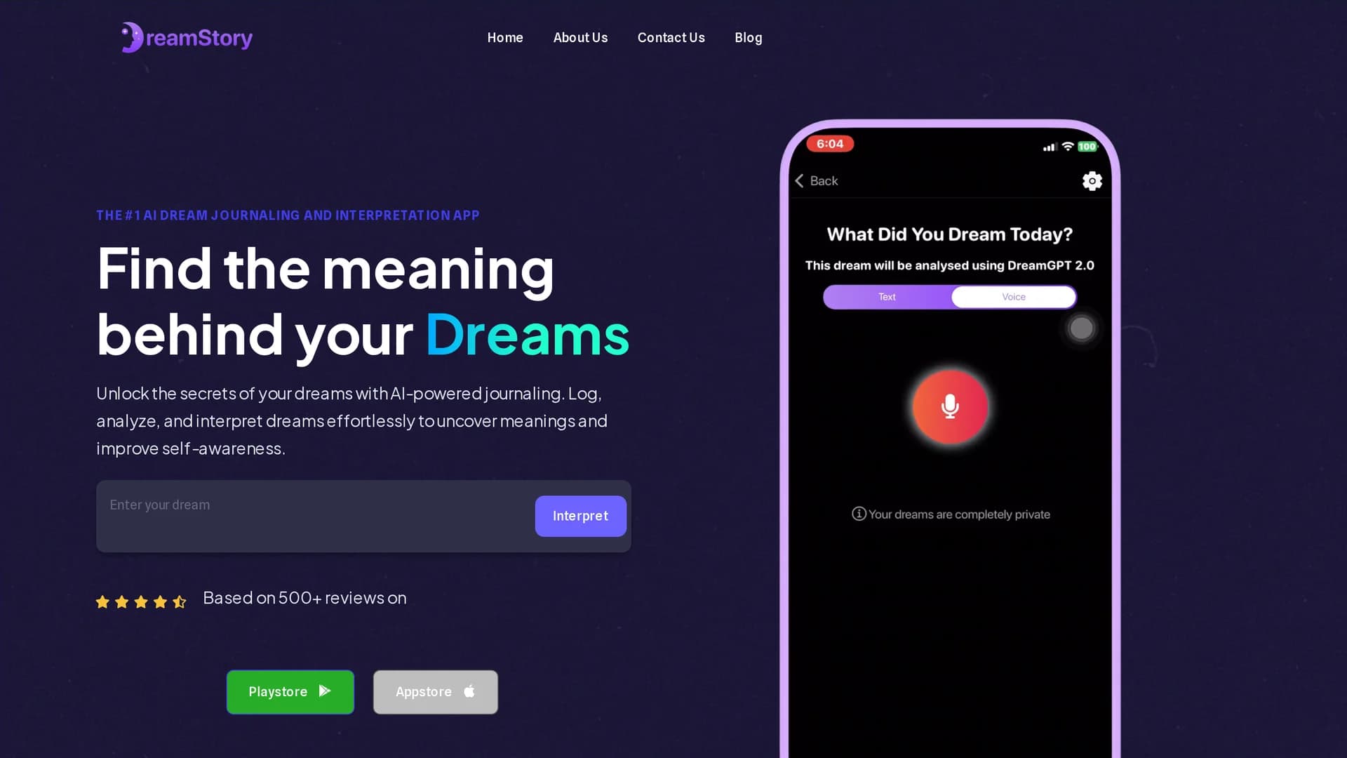 dreamstory homepage