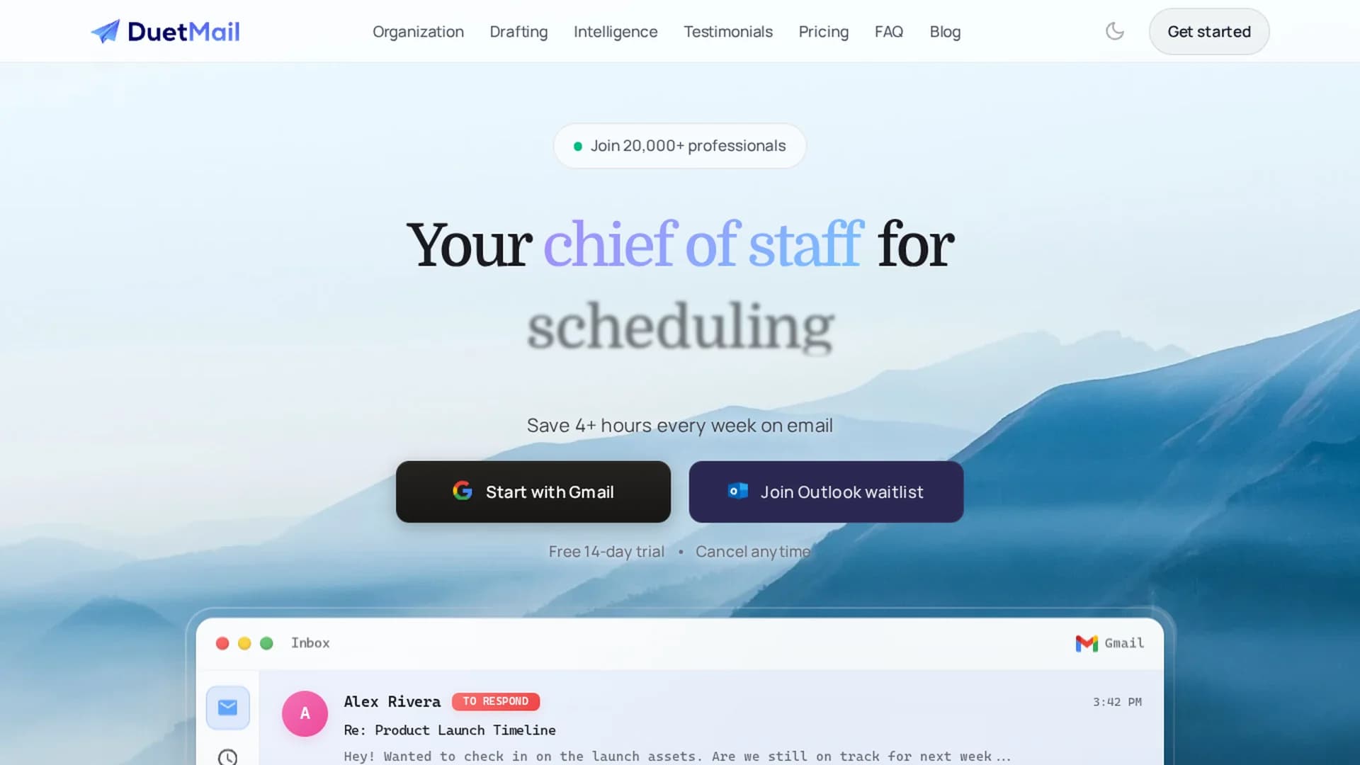 duet-mail homepage