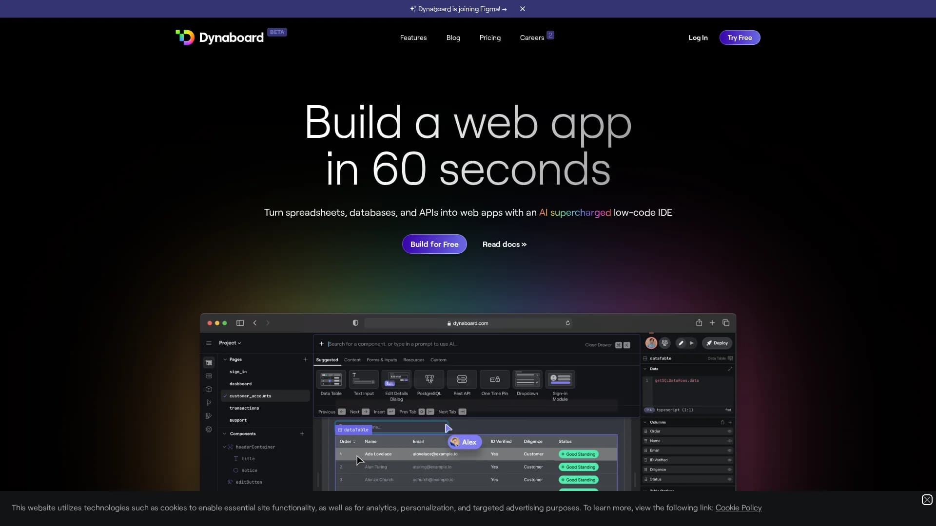 dynaboard-ai homepage