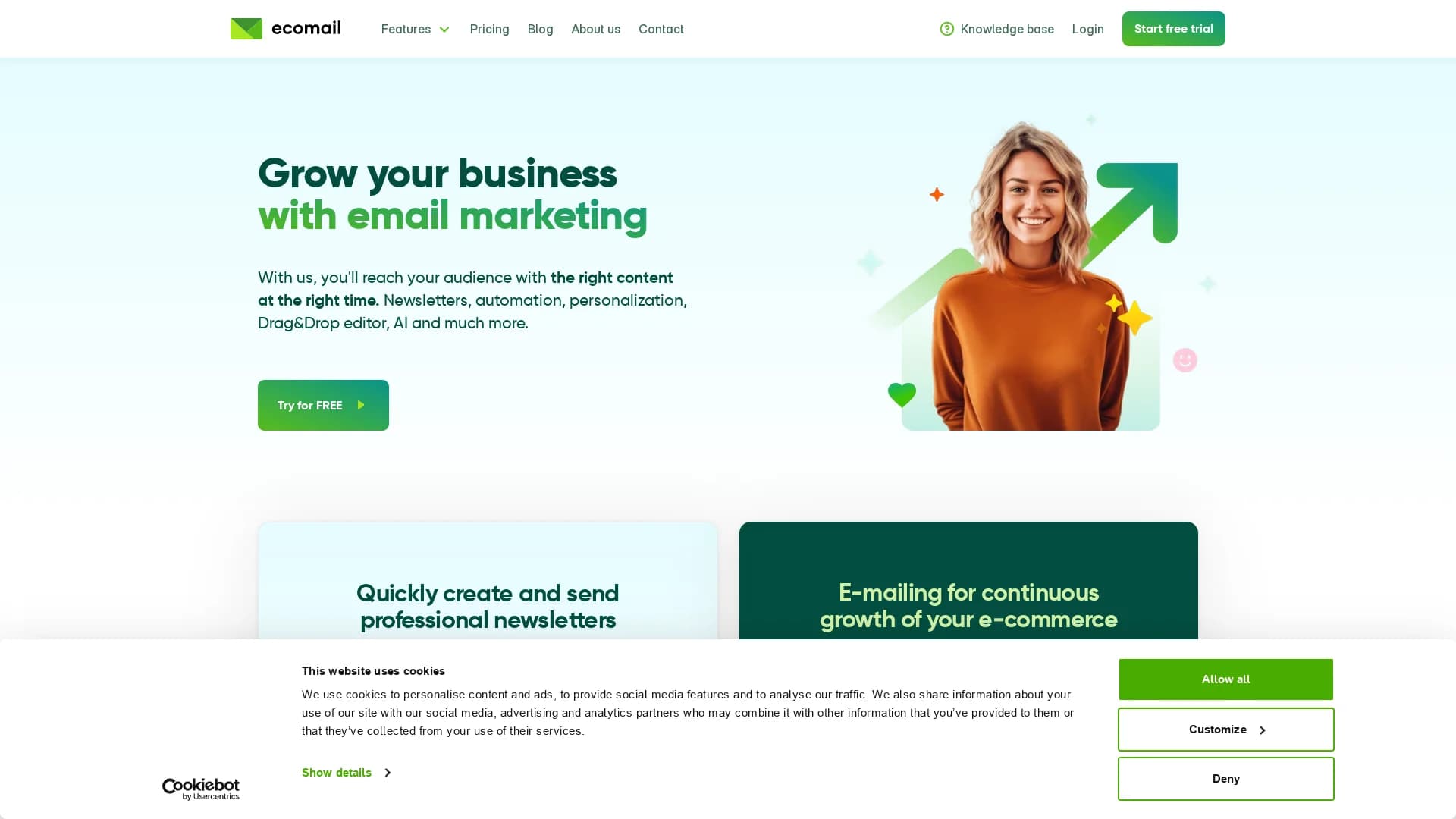 ecomail homepage