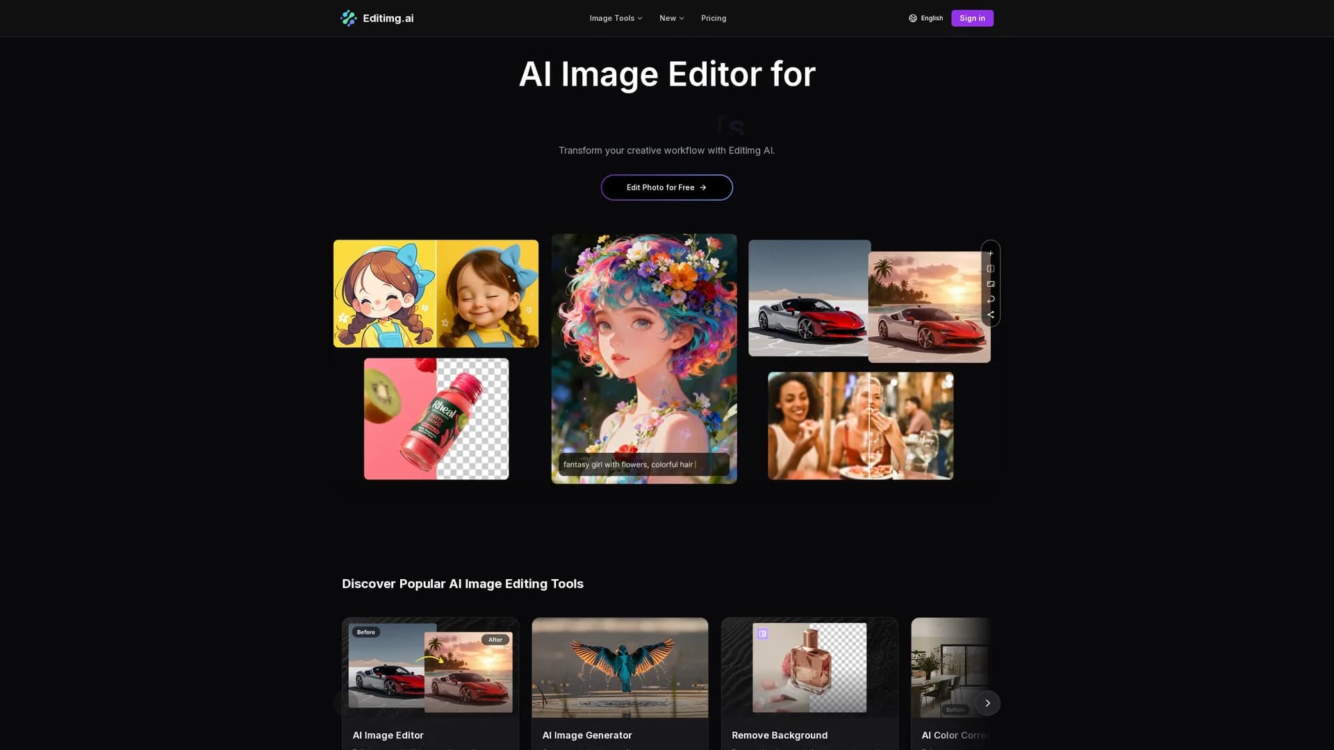 editimg-ai homepage