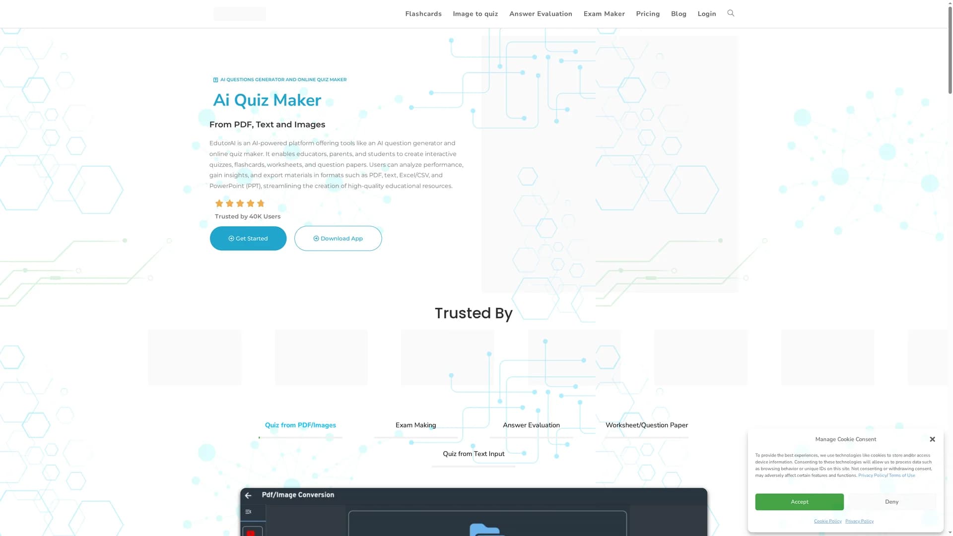 edutor-ai homepage