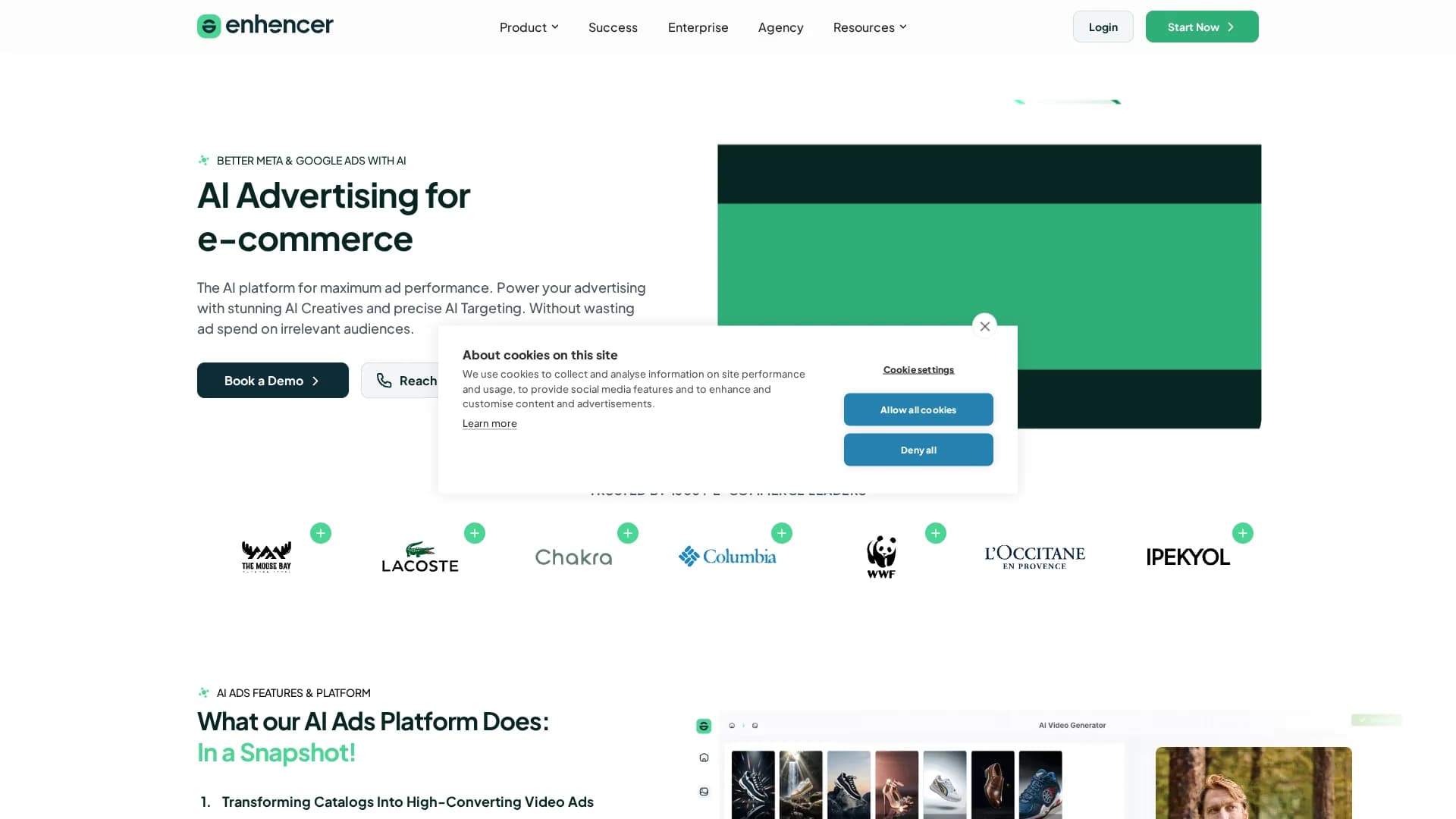 enhencer-com homepage
