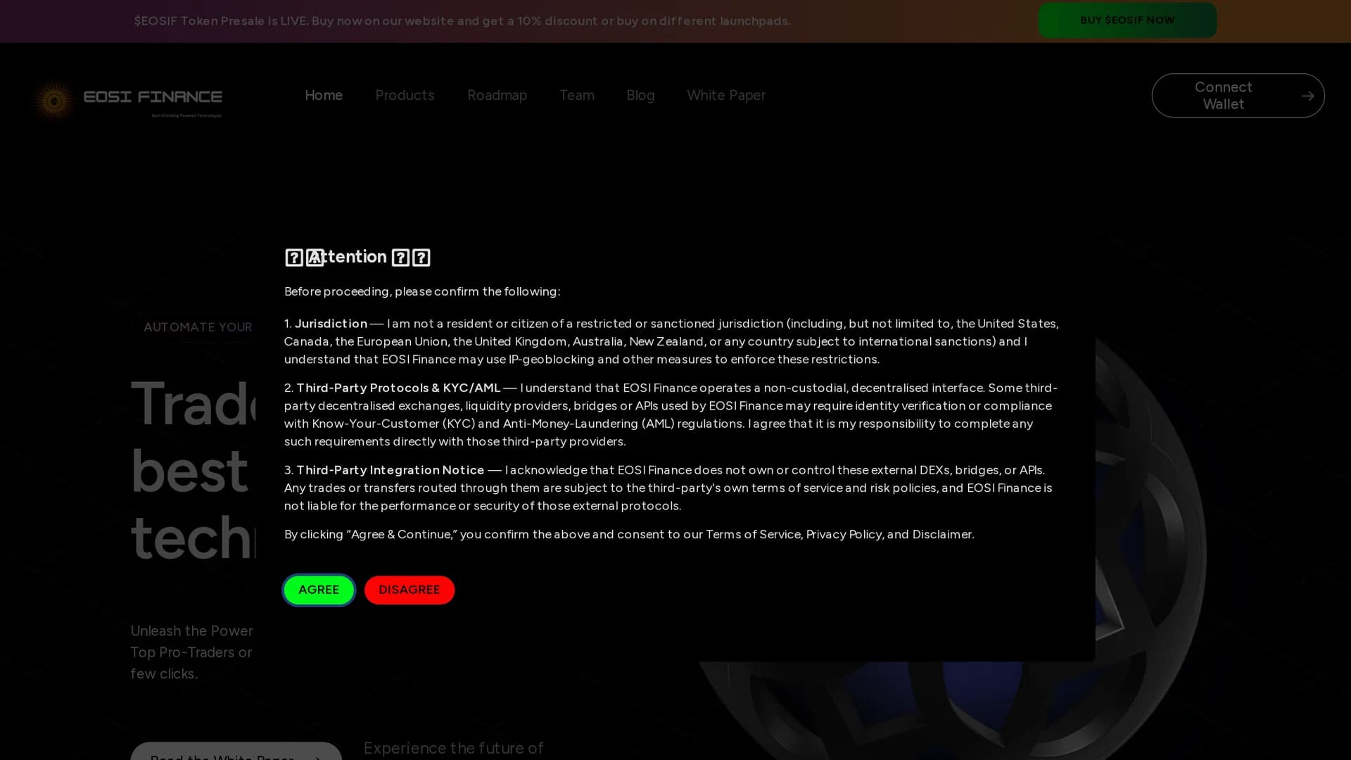 eosi-finance homepage