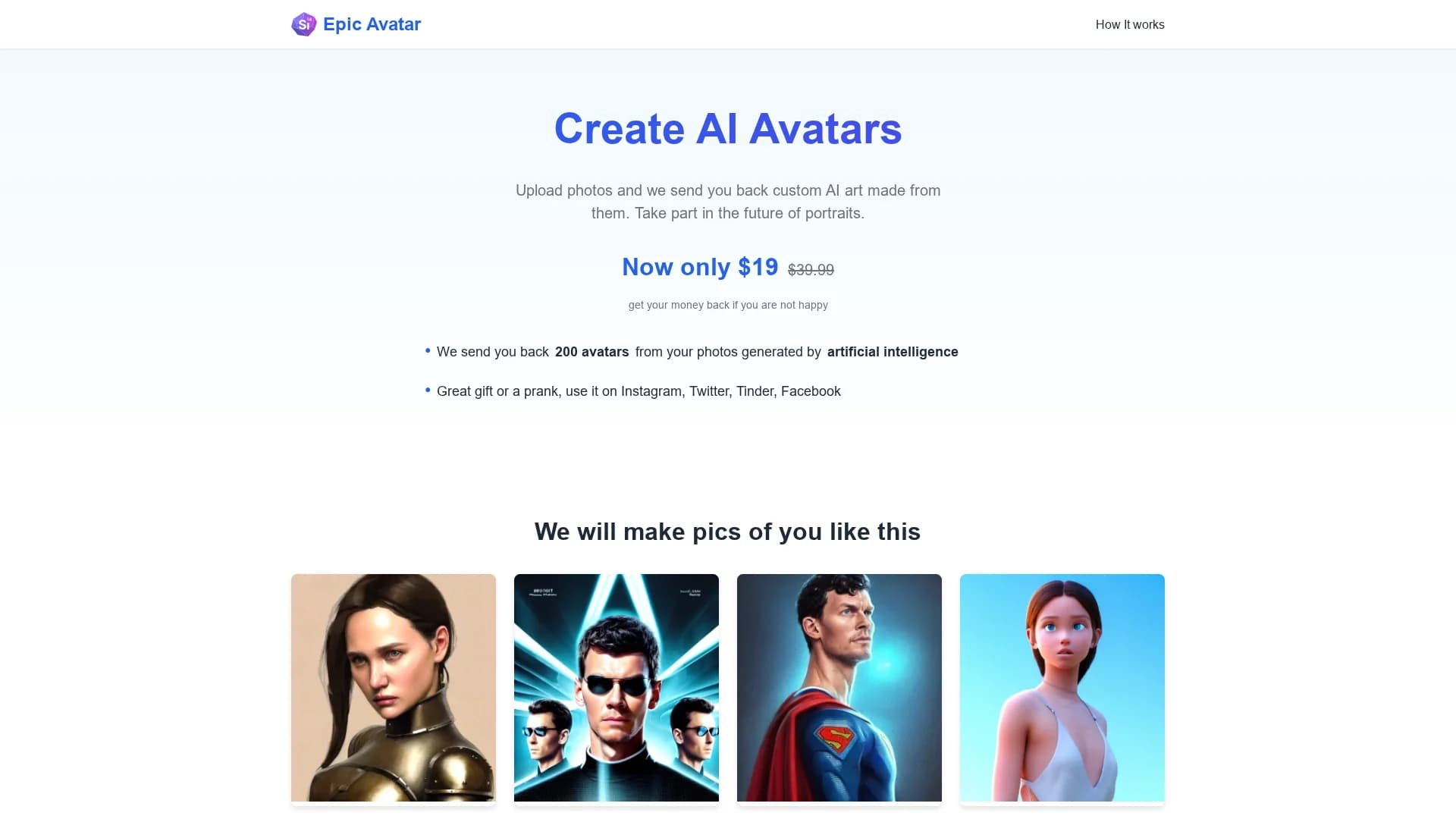 epicavatar homepage
