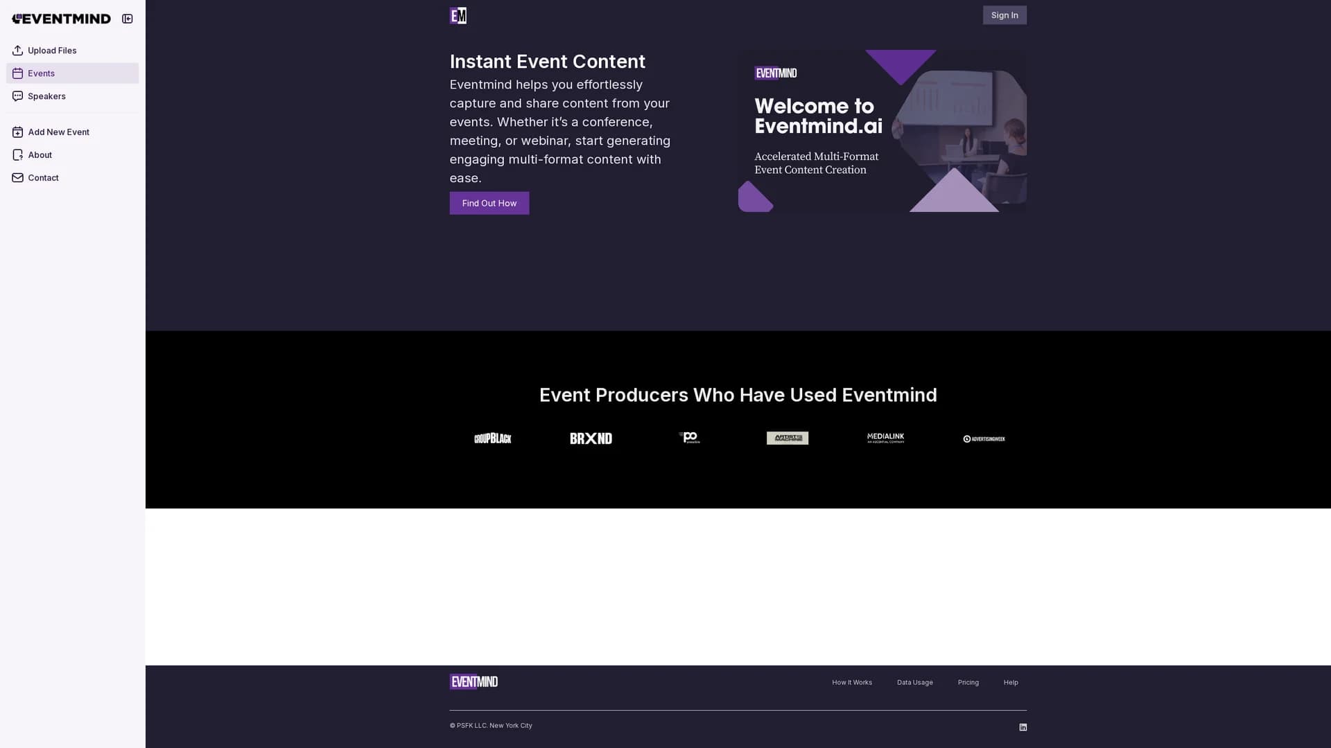 eventmind homepage