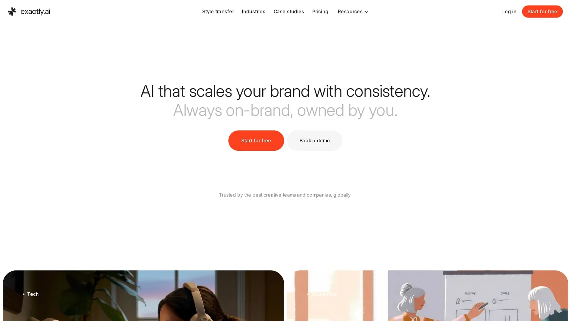 exactly-ai homepage