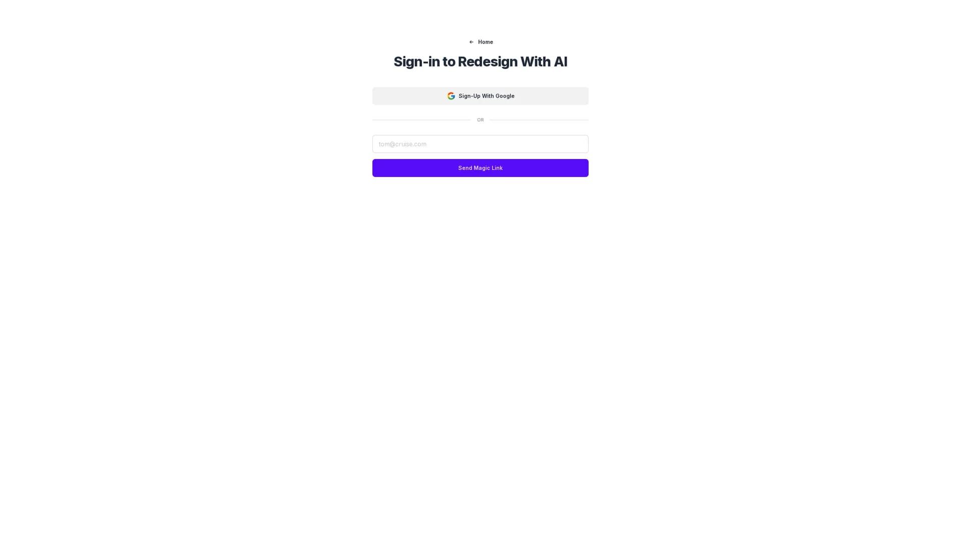 face-to-many-by-redesign homepage