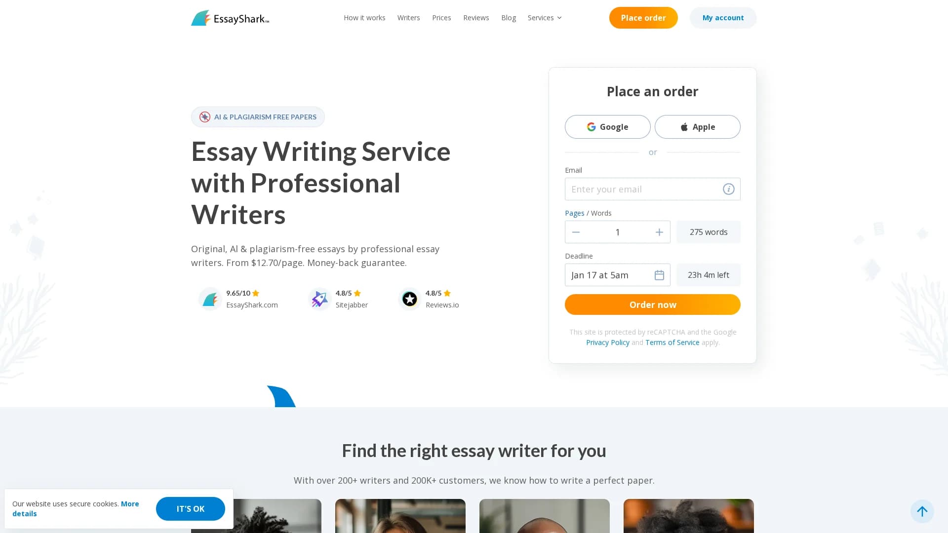 fast-ai-essay-writer homepage