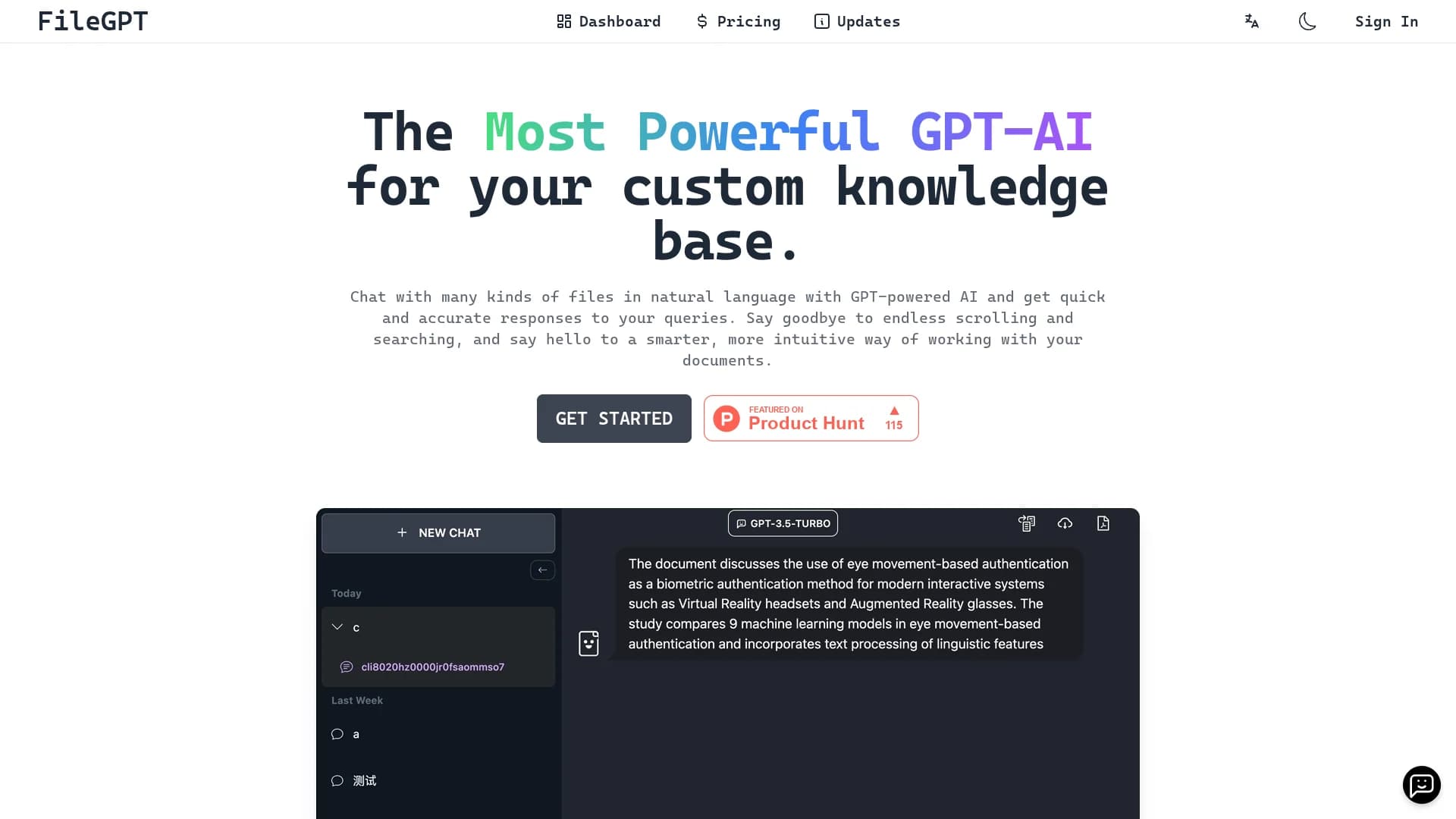filegpt homepage