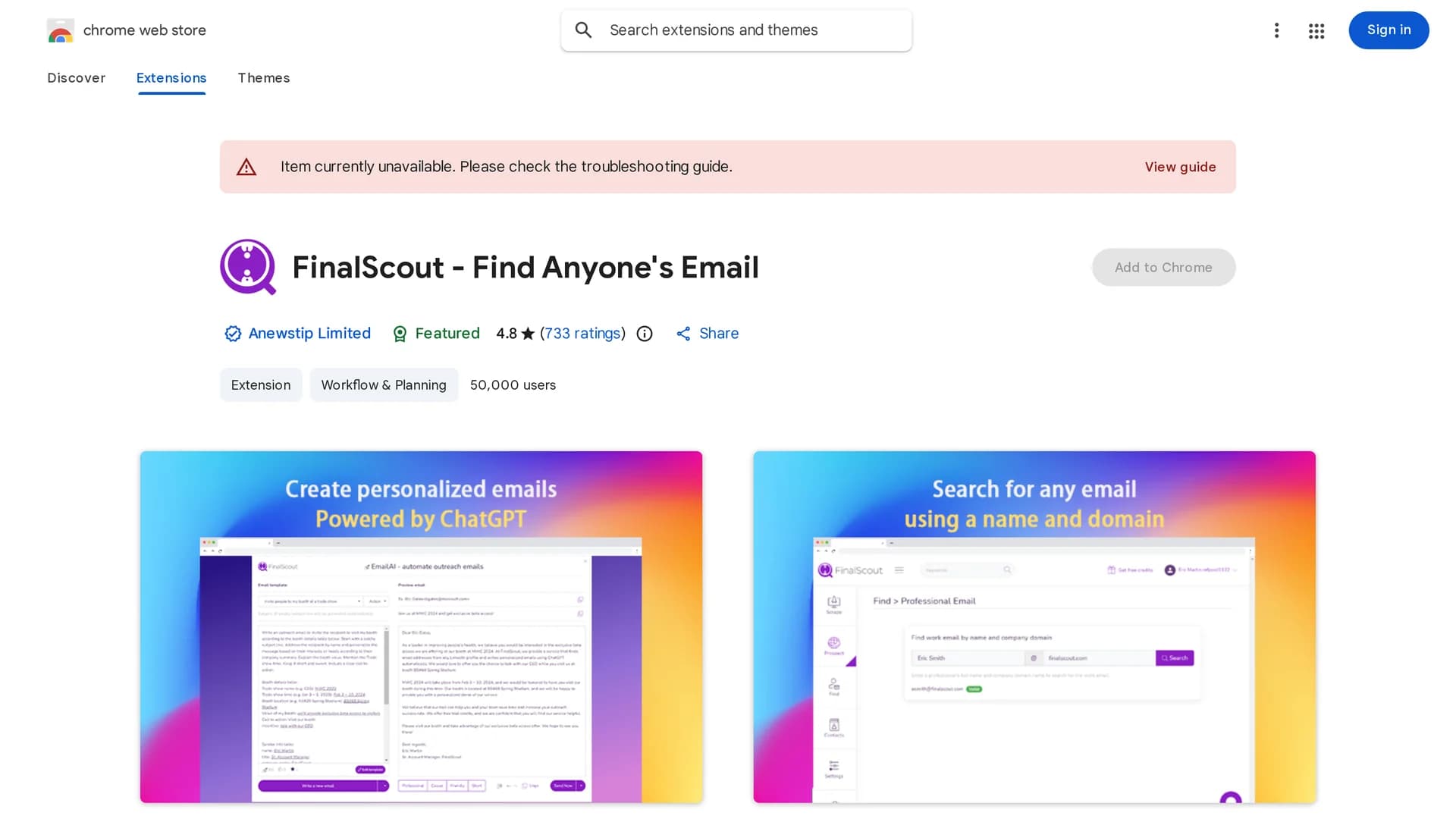 finalscout homepage