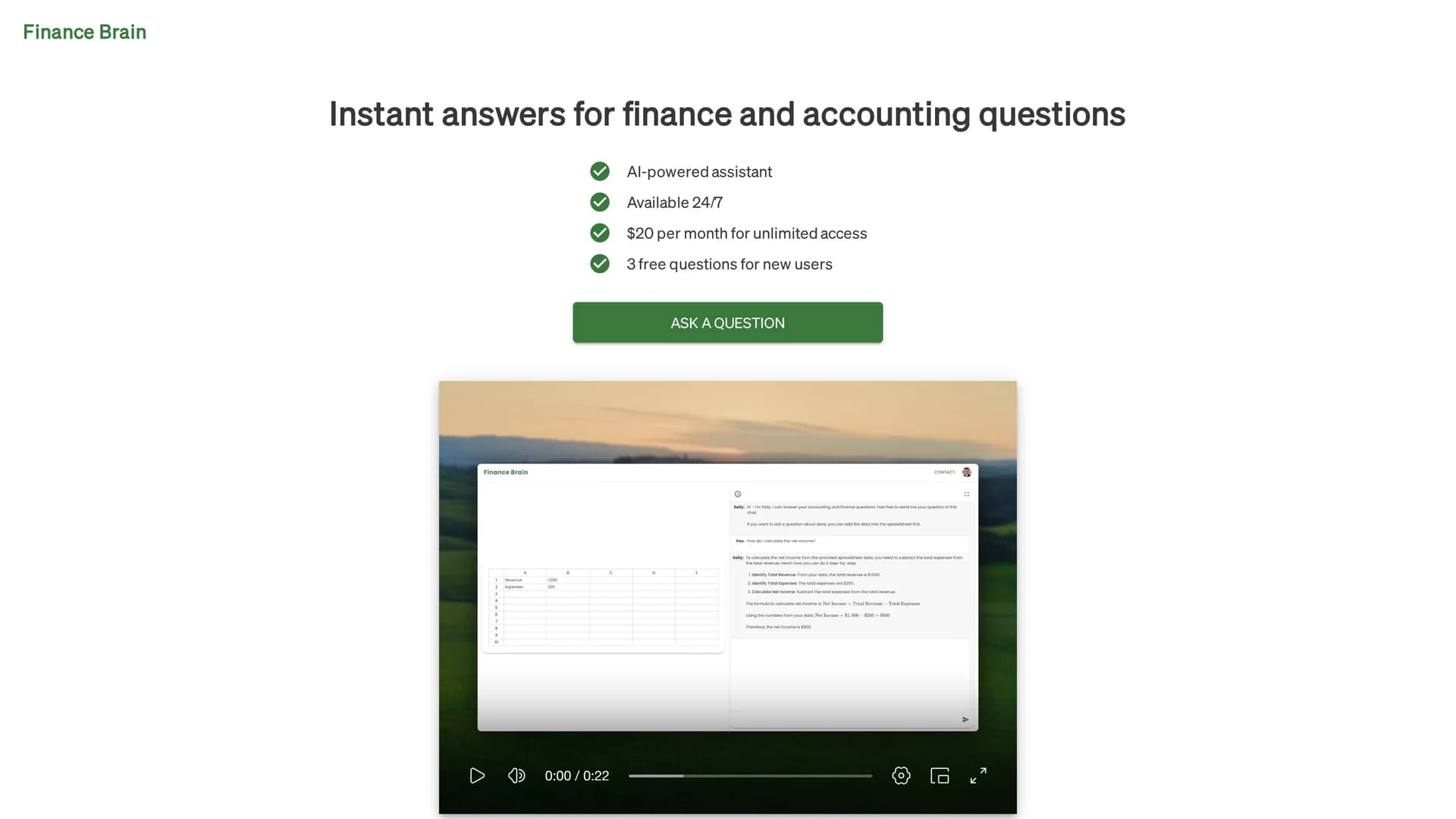 finance-brain homepage