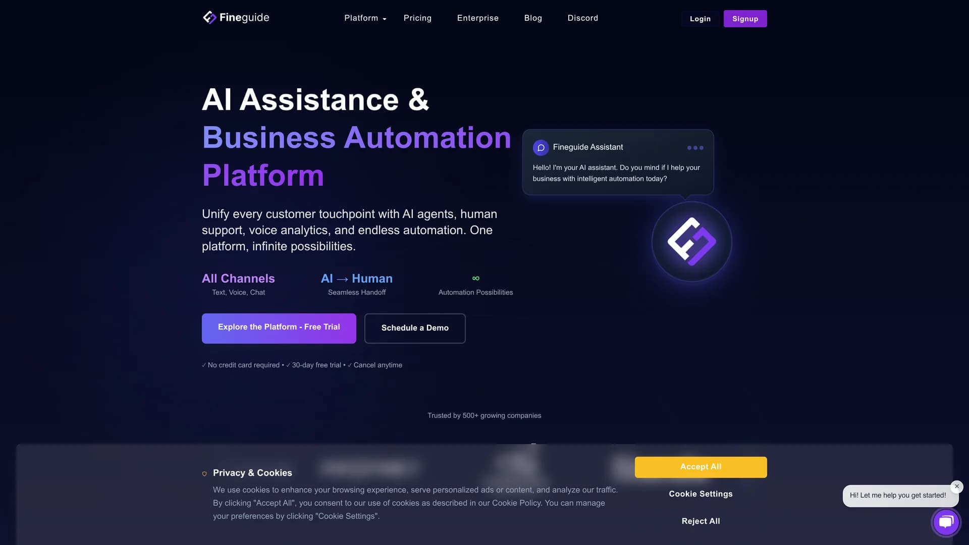 fineguide-ai homepage