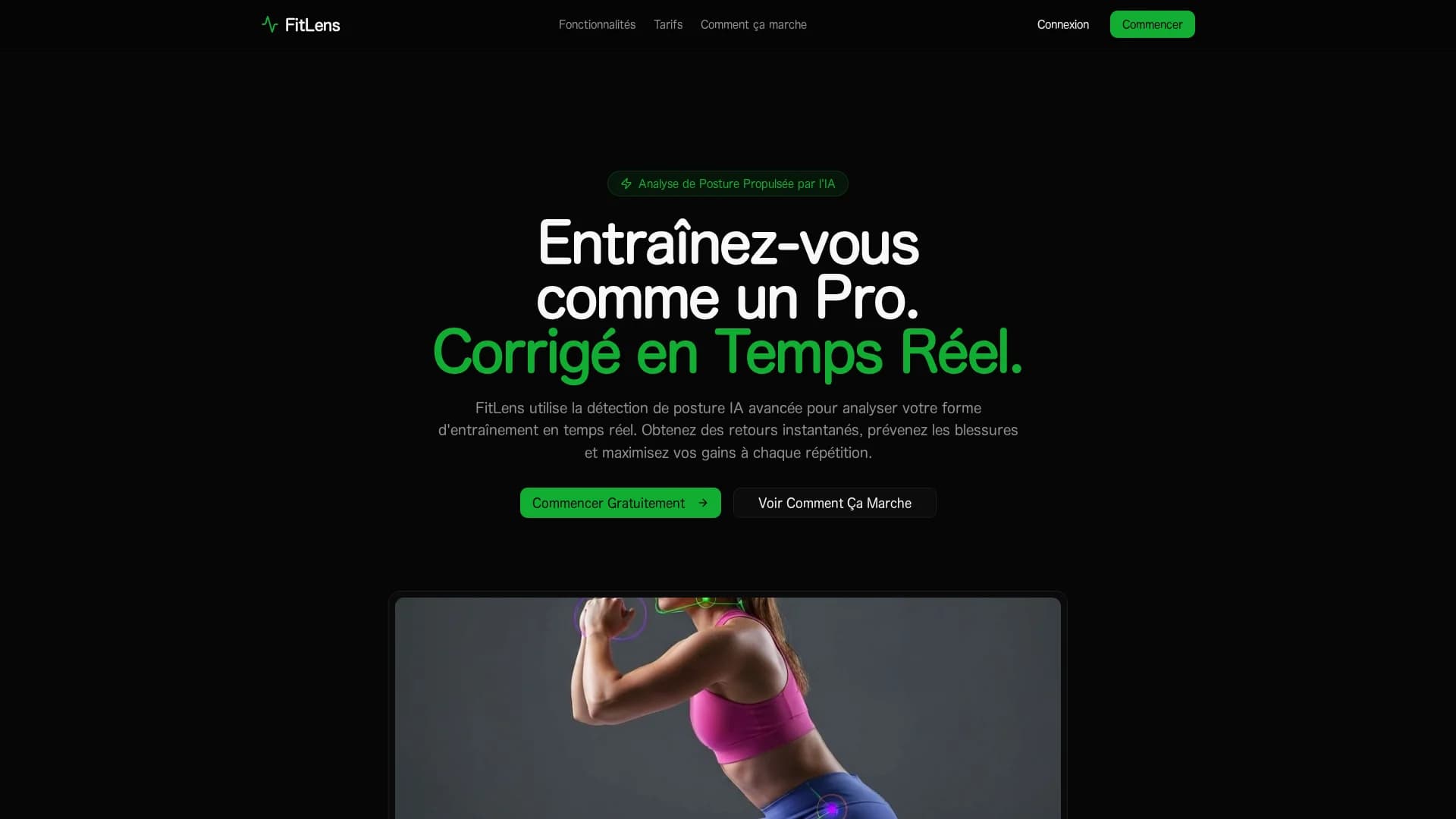 fitlens-ai homepage