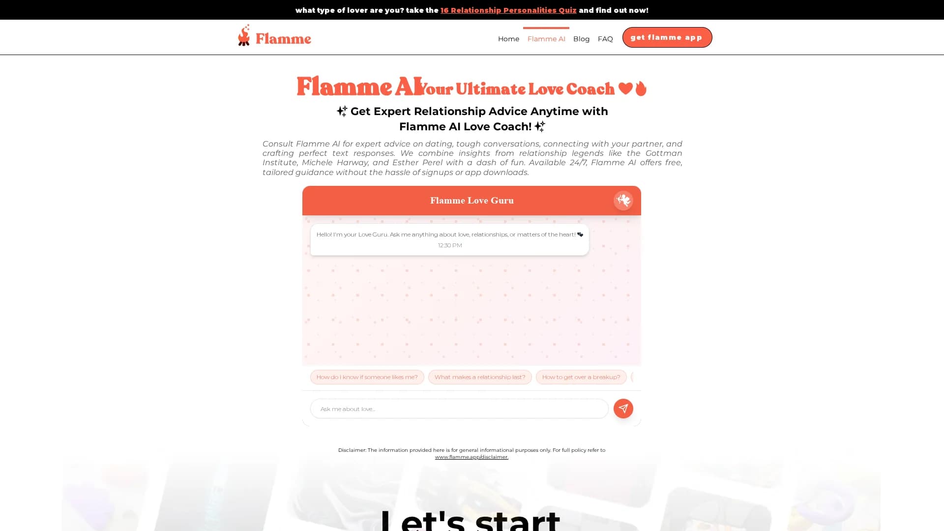 flamme-ai homepage
