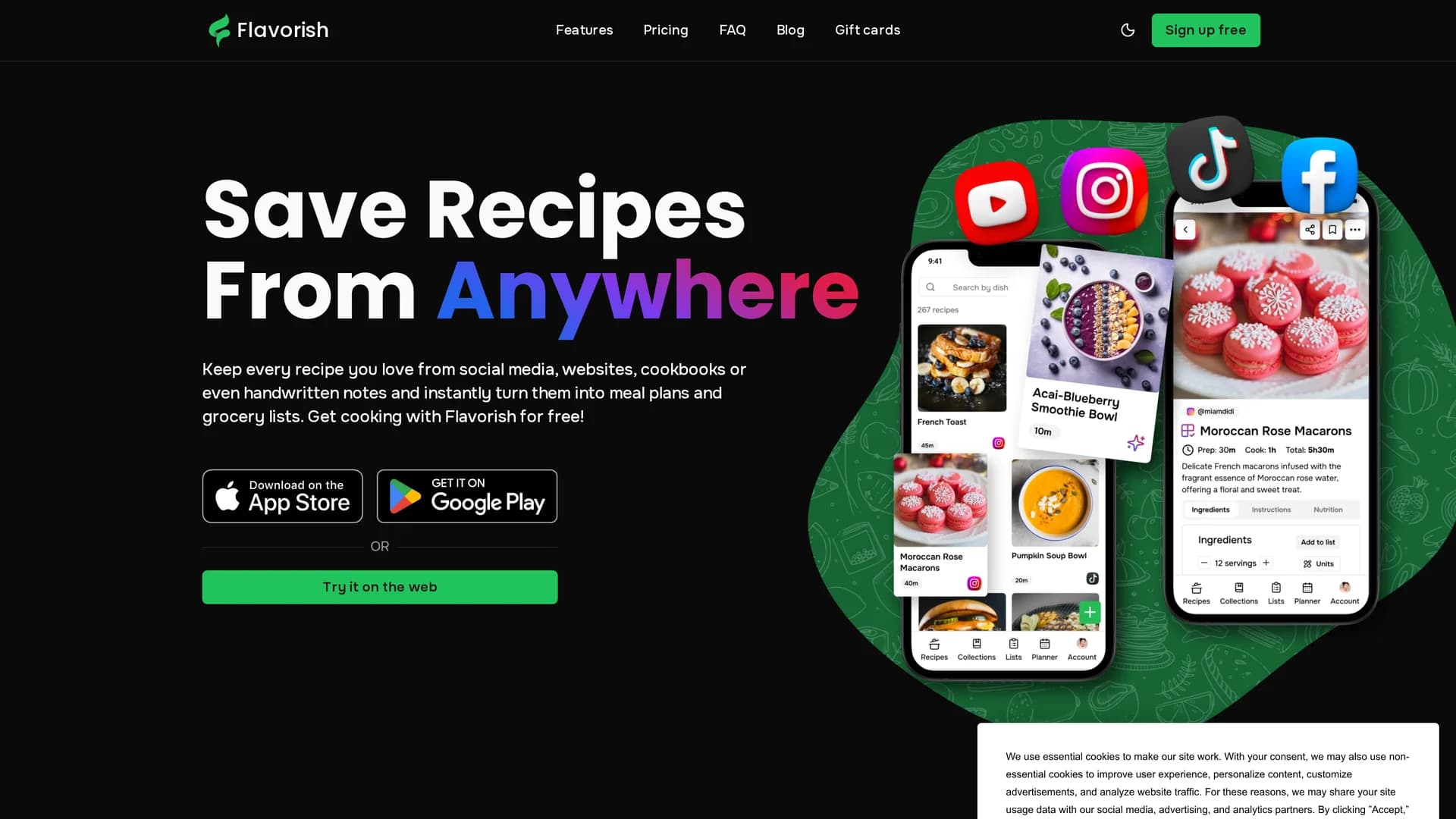 flavorish homepage