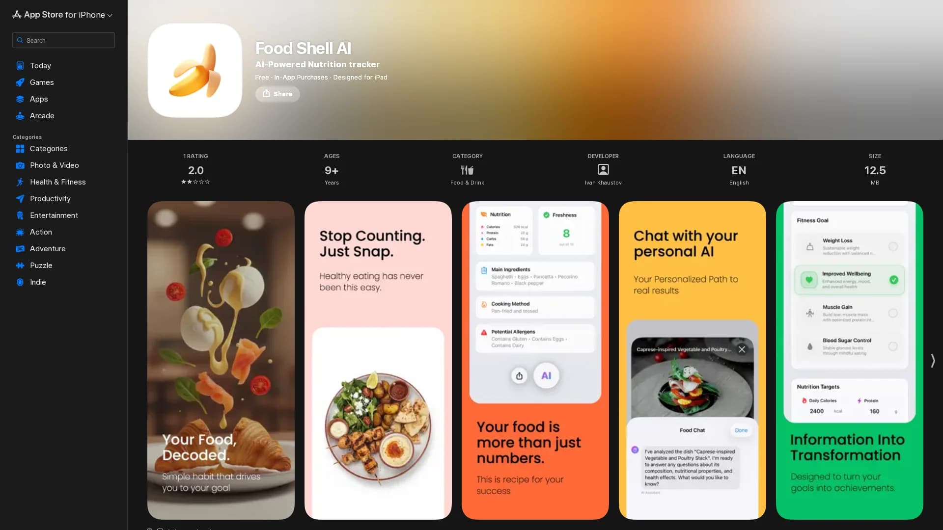 food-shell-ai homepage