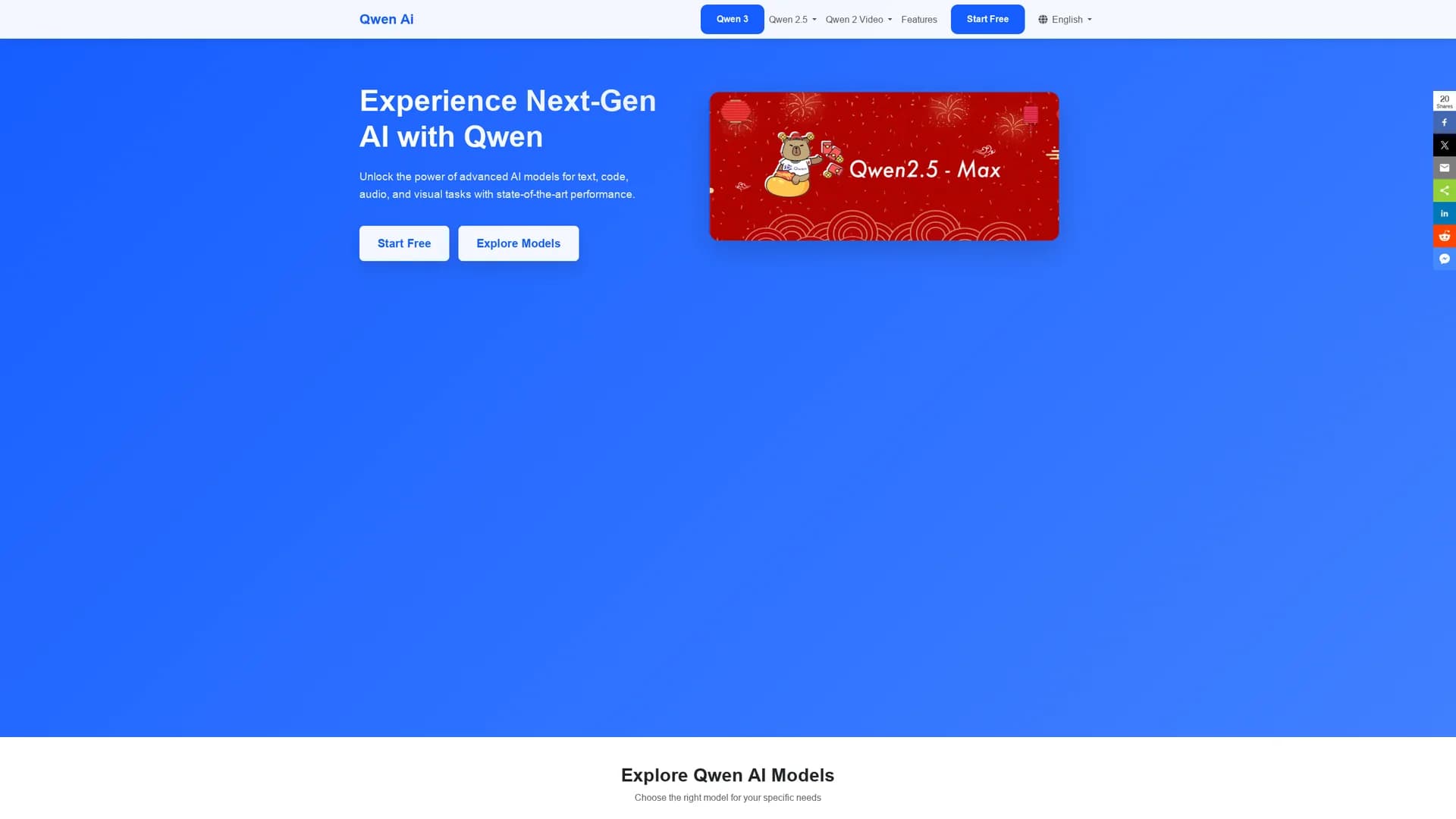 free-qwen-ai homepage