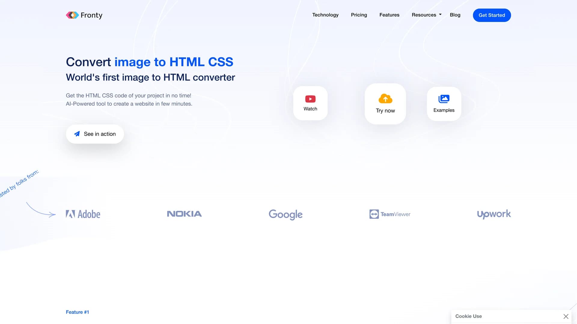 fronty homepage
