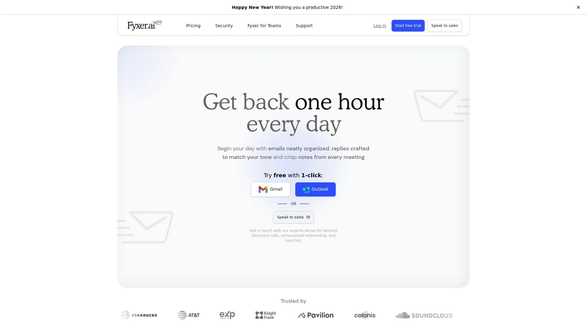 fyxer-ai homepage