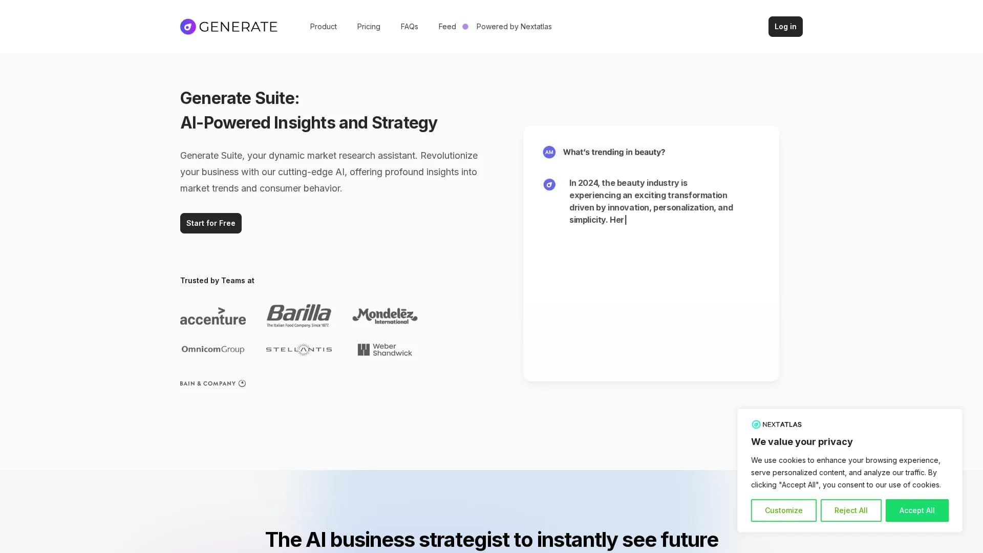 generate homepage