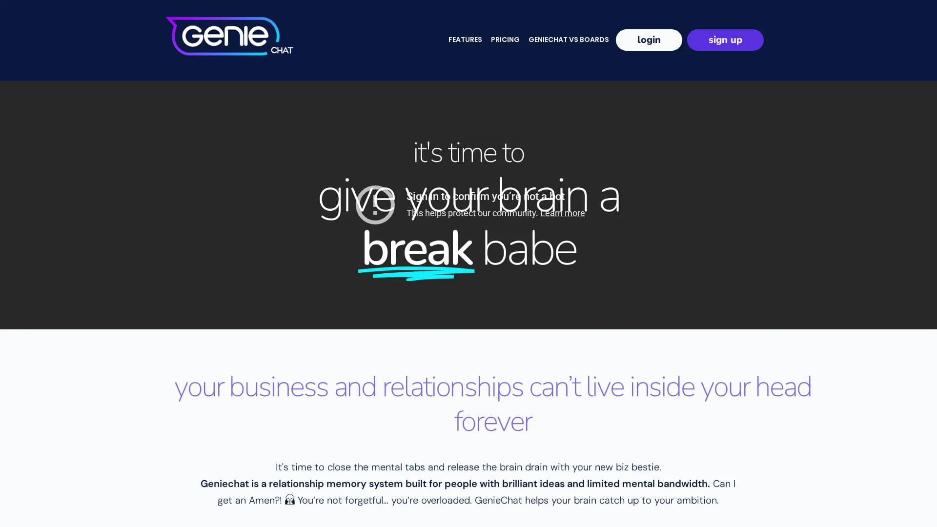 geniechat homepage