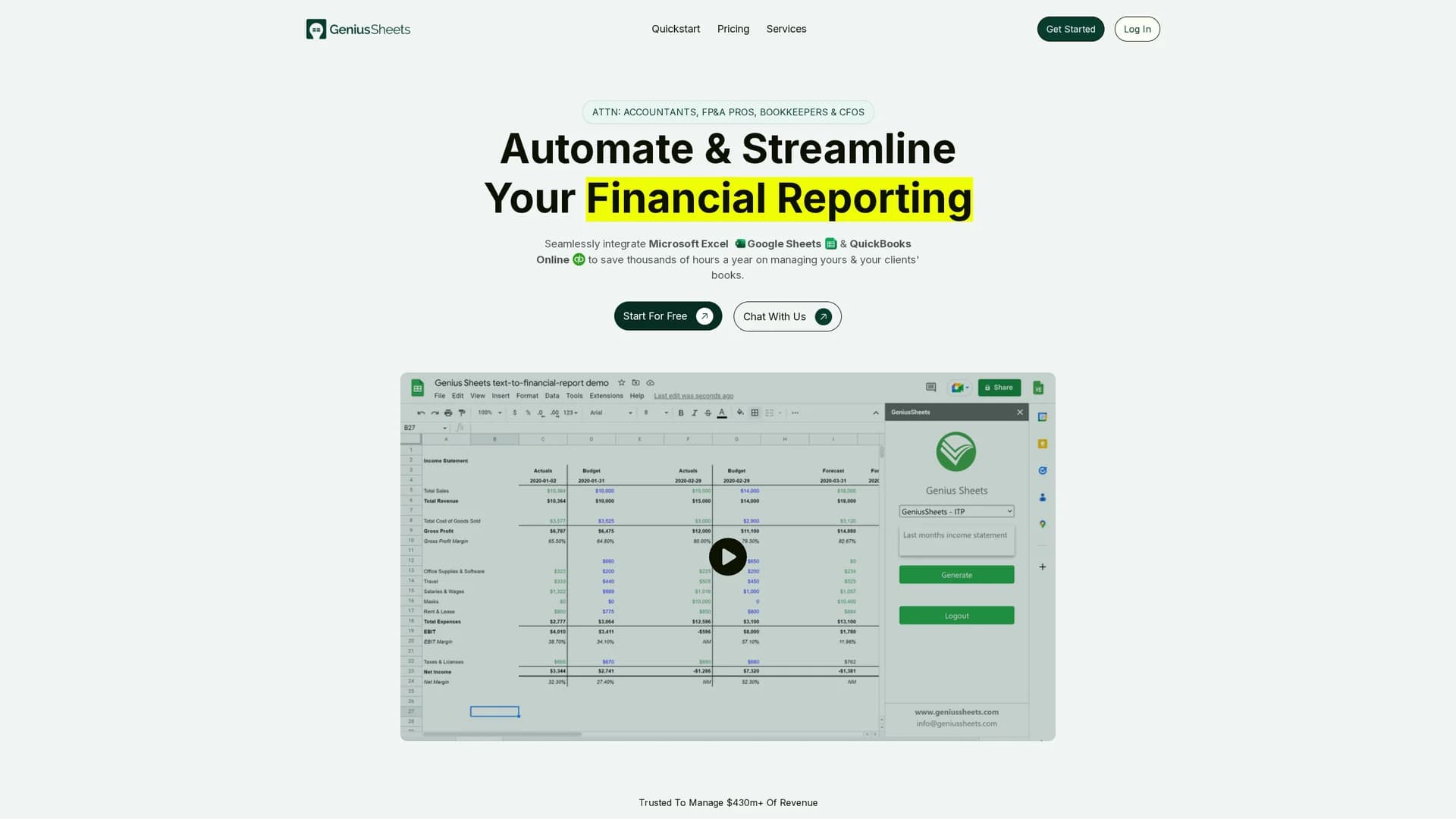 genius-sheets homepage