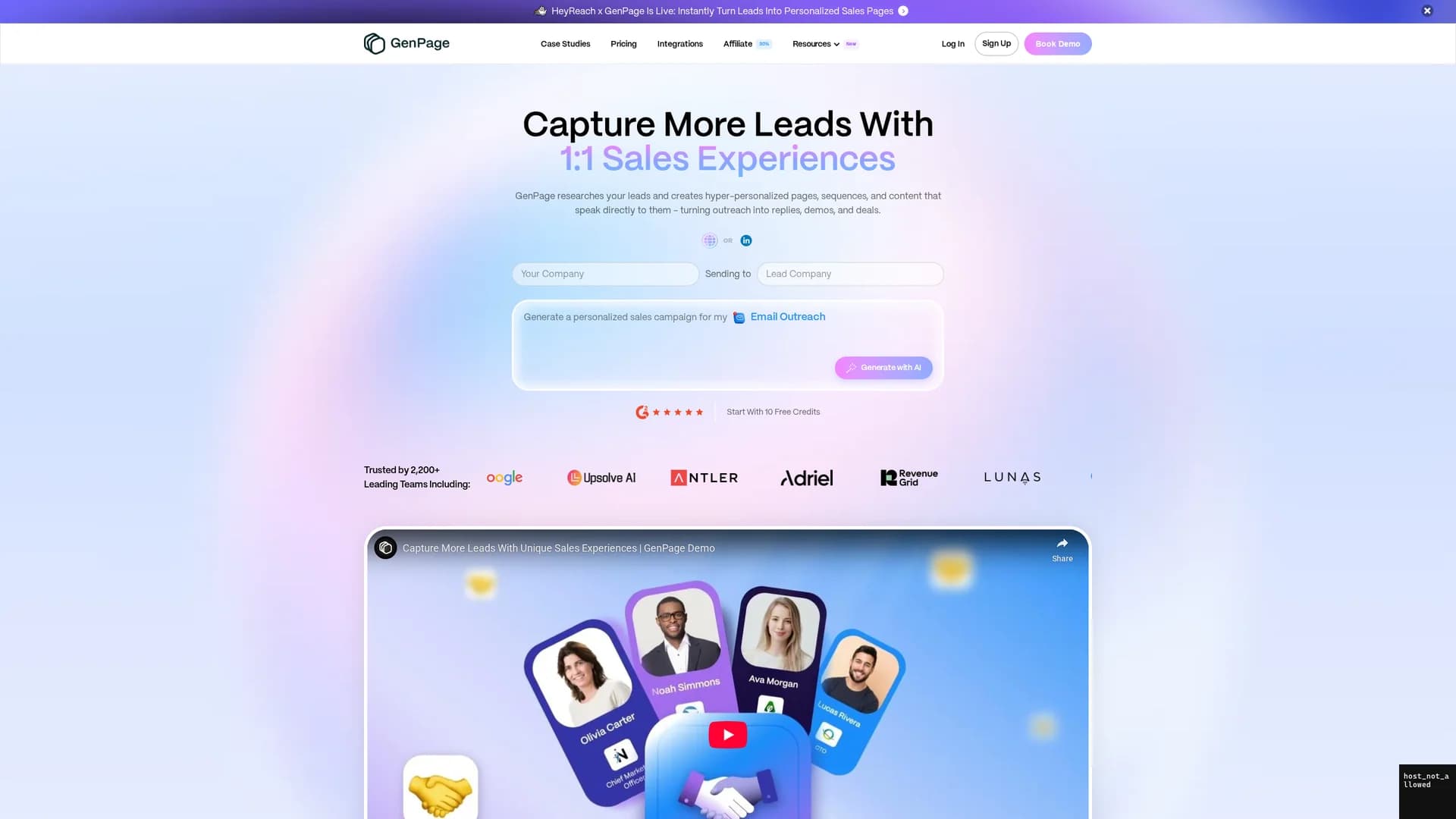 genpage homepage