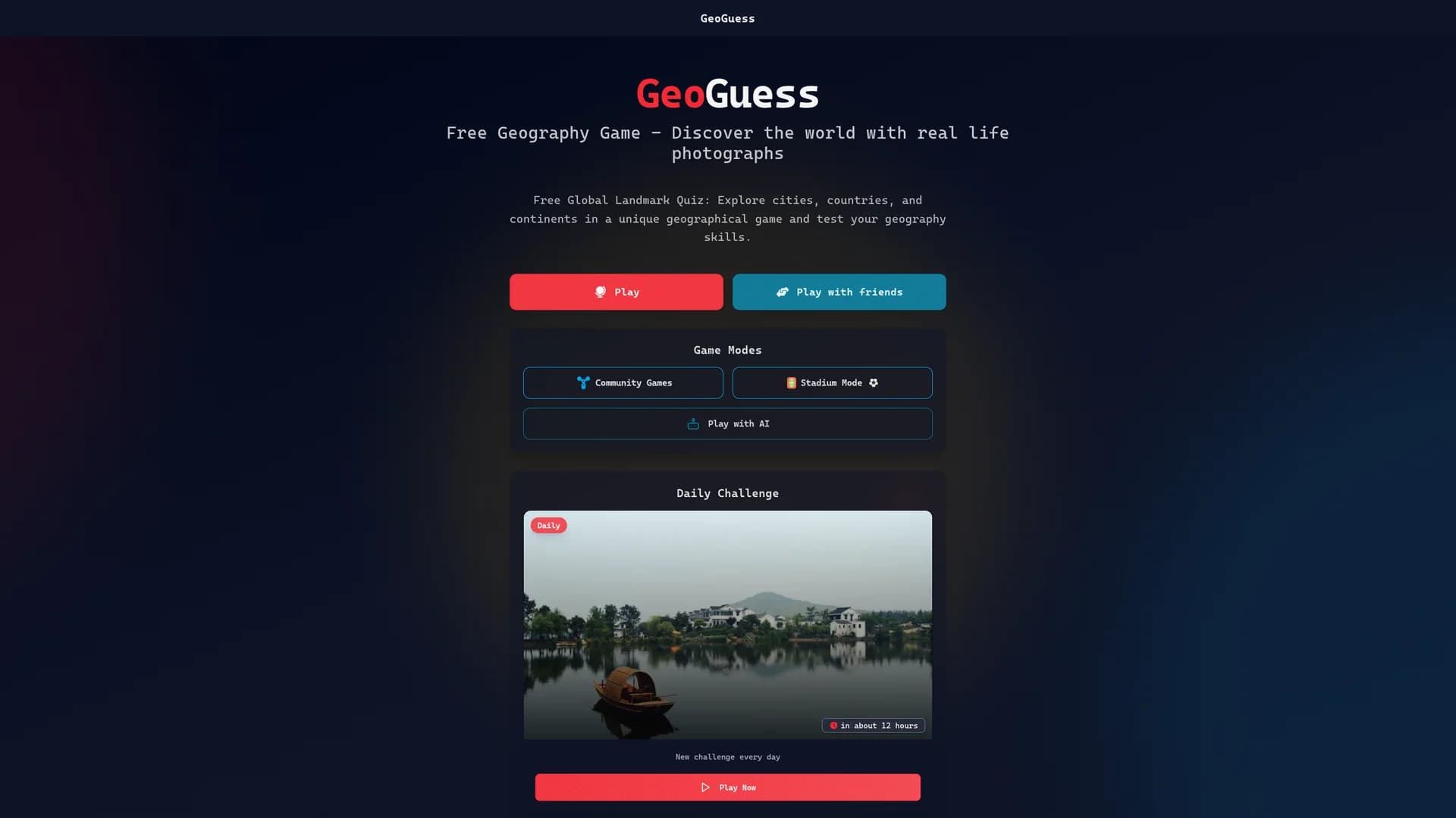 geoguess homepage