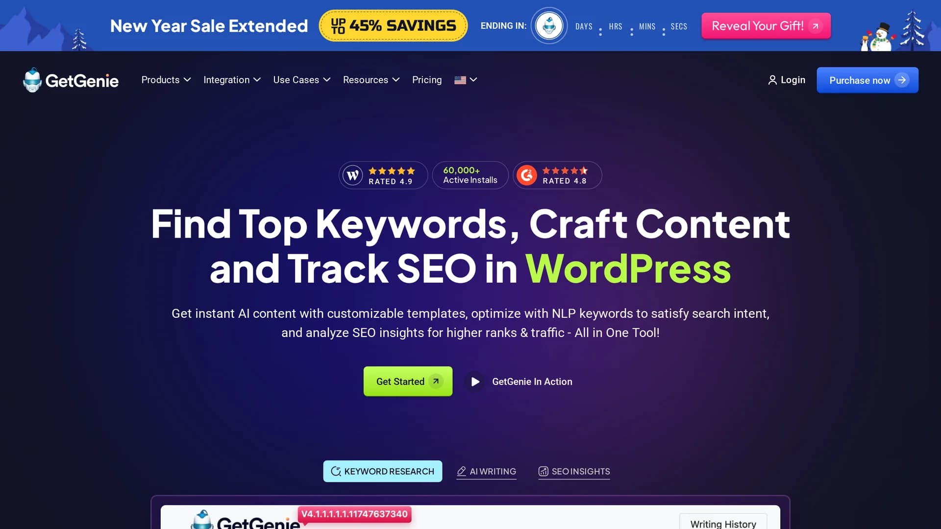 getgenie-ai homepage